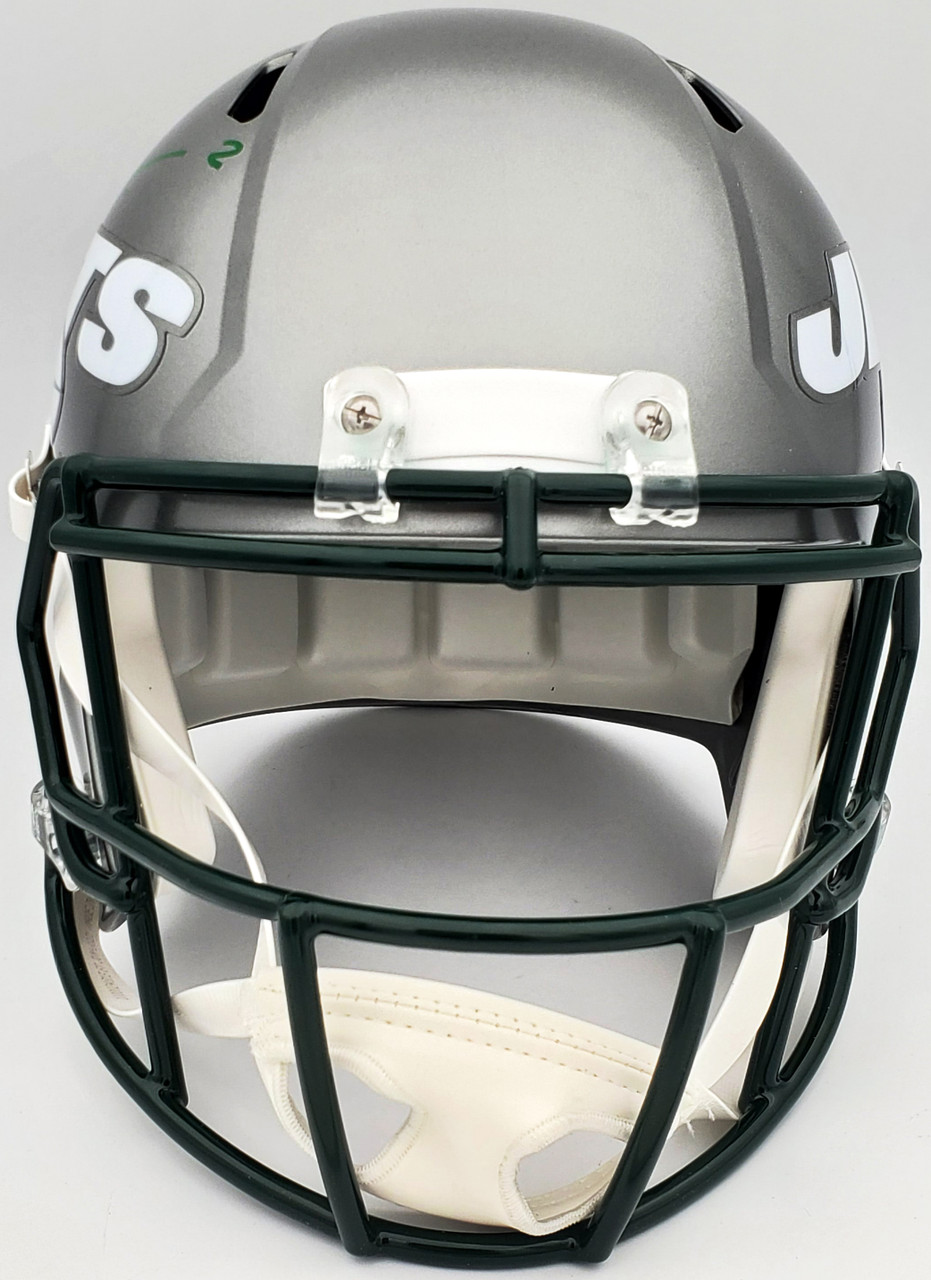 Zach Wilson Autographed New York Jets Green Full Size Replica Speed Helmet  Beckett BAS QR Stock #194726