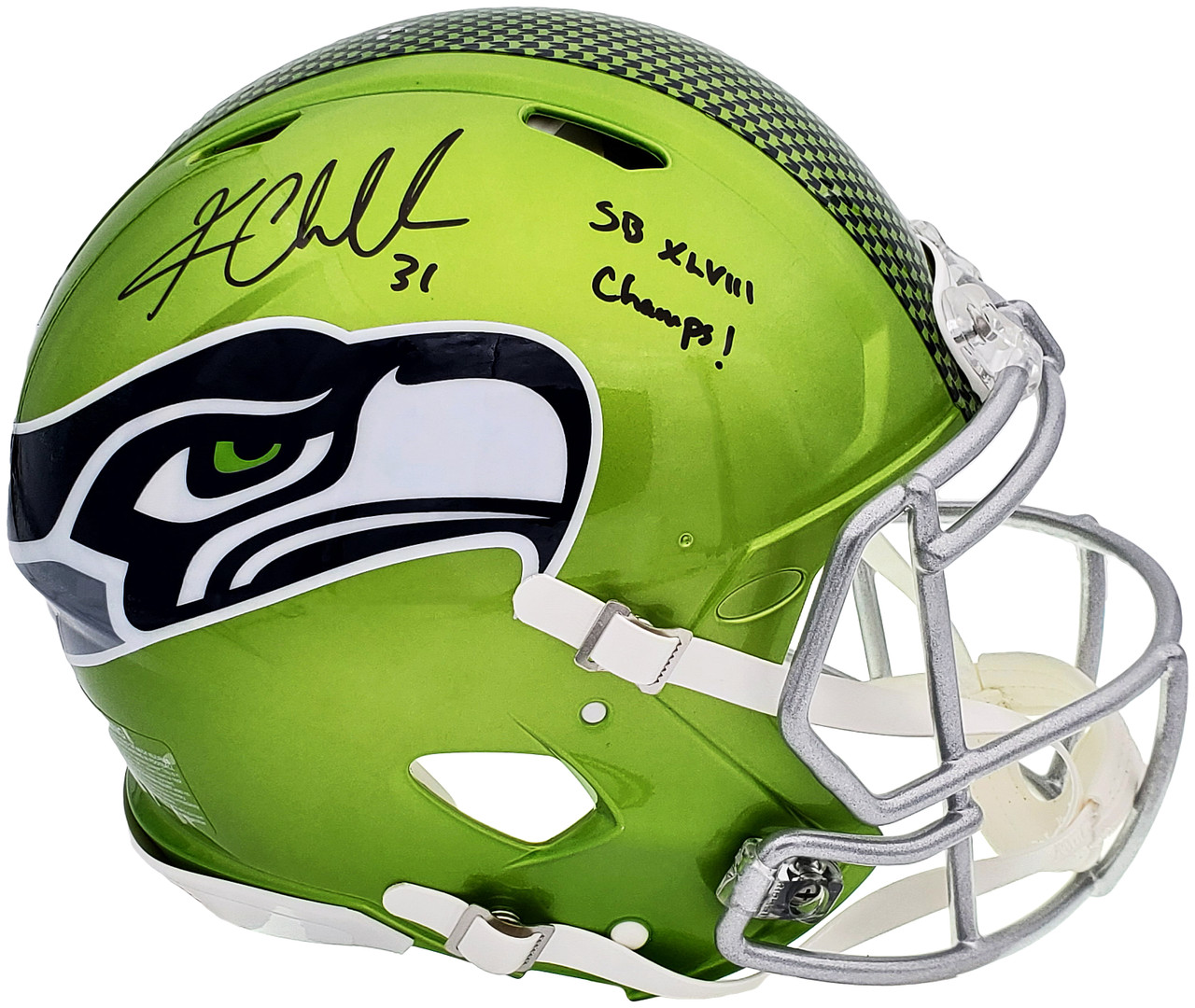 Kam Chancellor Autographed Seattle Seahawks Flash Green Full Size Authentic  Speed Helmet SB Champs MCS Holo Stock #197182 - Mill Creek Sports