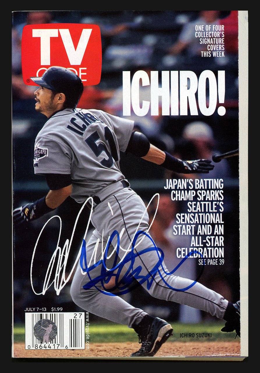 Ichiro Suzuki Autographed 5x7.5 TV Guide Booklet Seattle Mariners IS Holo  SKU #197522 - Mill Creek Sports