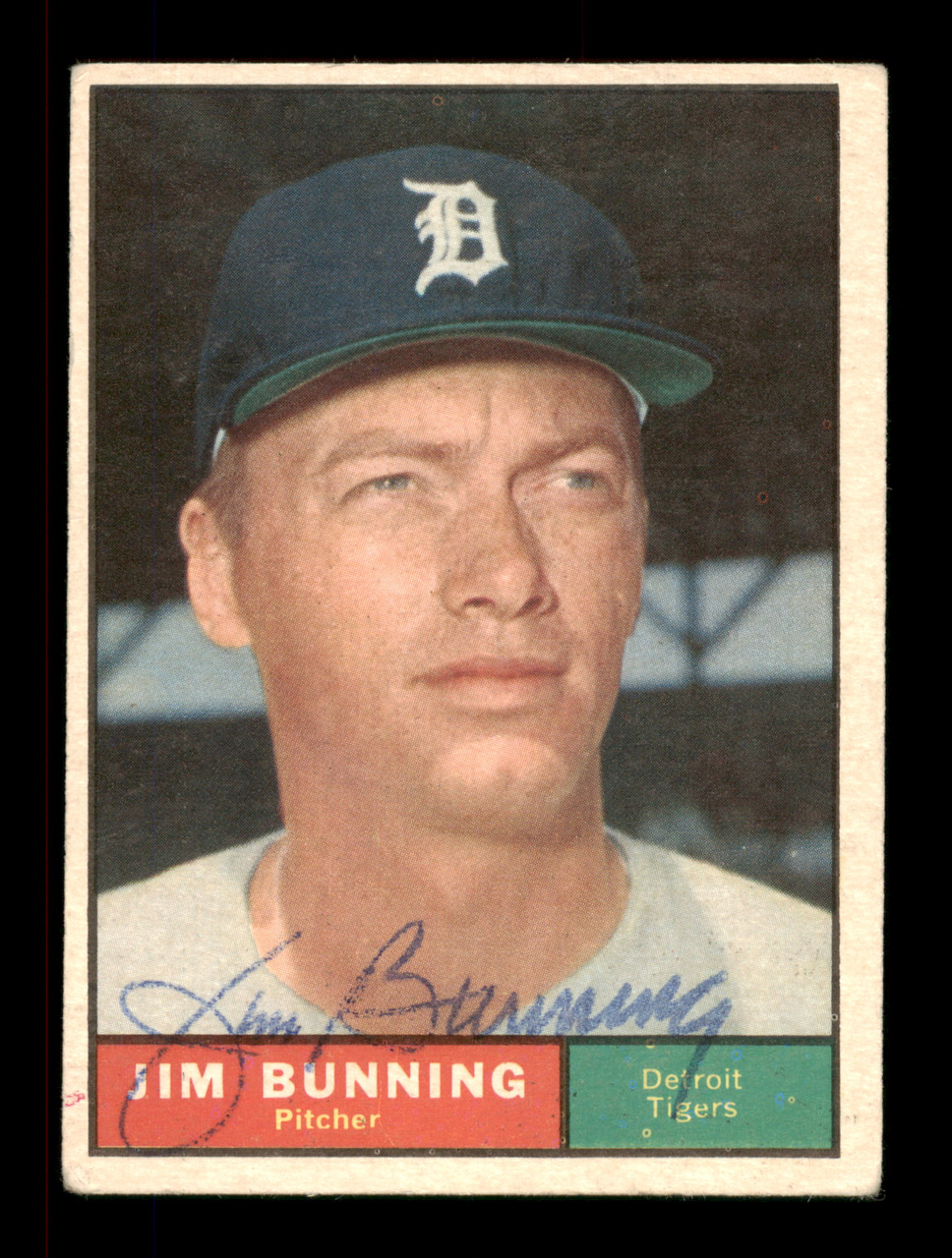 Jim Bunning Detroit Tigers Custom Baseball Card 1957 Style 