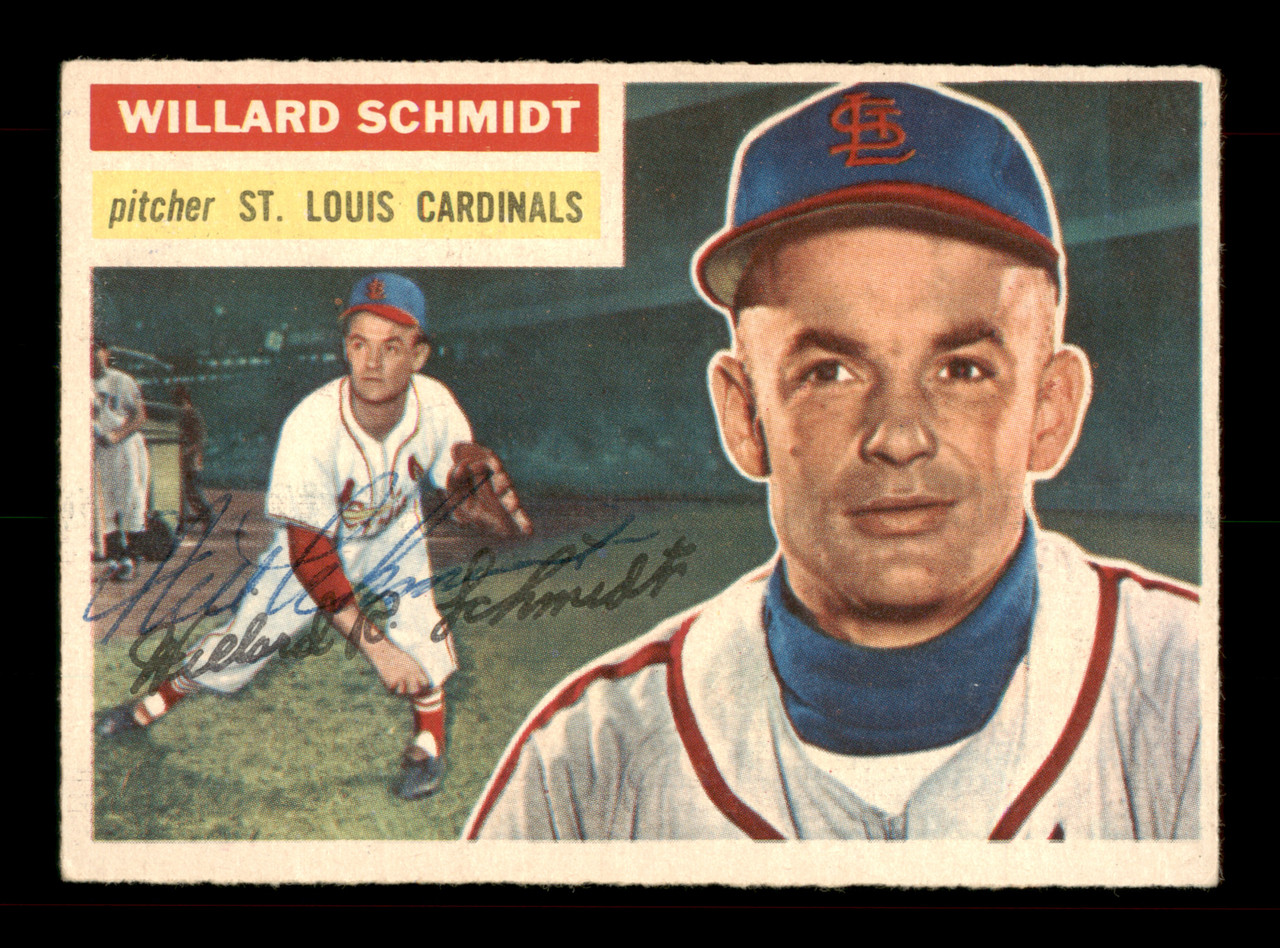 Willard Schmidt Autographed 1956 Topps Card #323 St. Louis