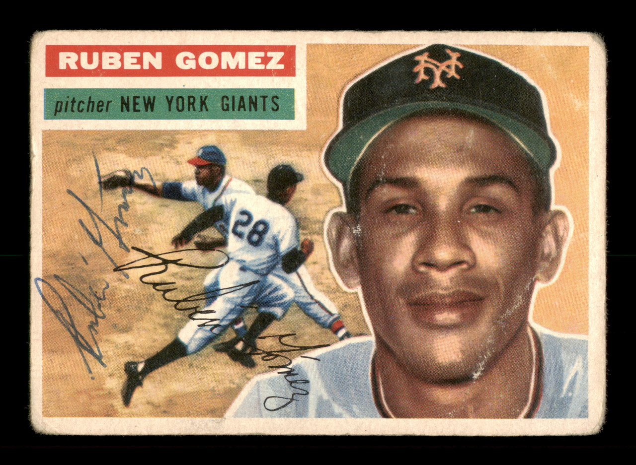 Ruben Gomez Autographed 1956 Topps Card #9 New York Giants SKU #198397 -  Mill Creek Sports