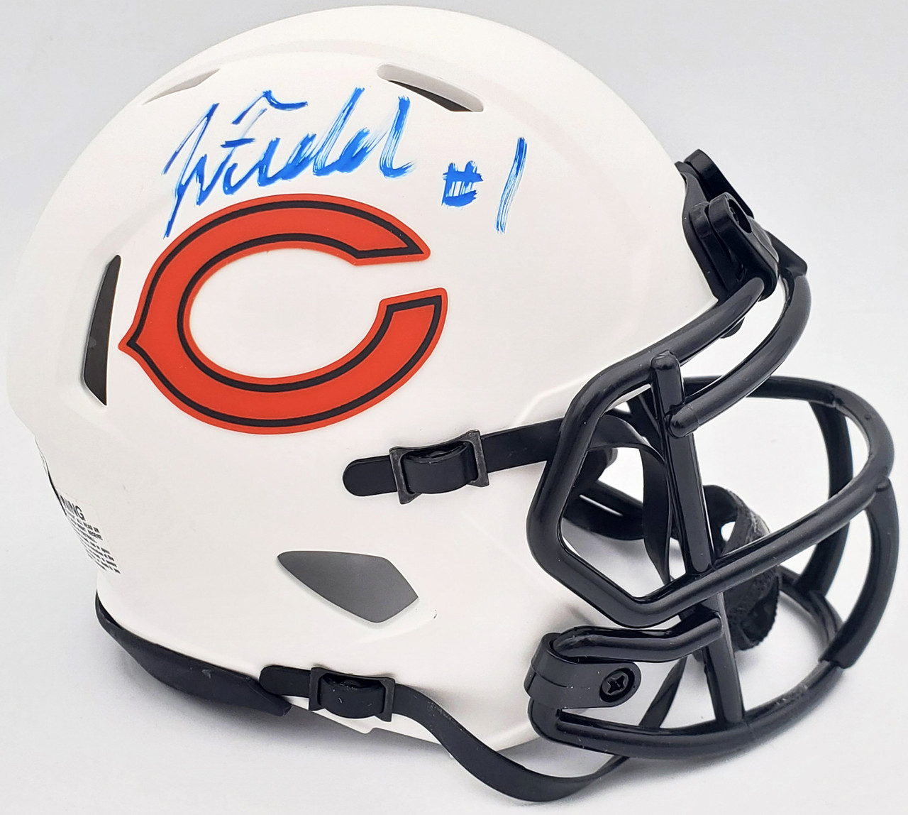 Justin Fields Autographed Chicago Bears Lunar Eclipse White Speed Mini  Helmet Beckett BAS QR #WL62751 - Mill Creek Sports