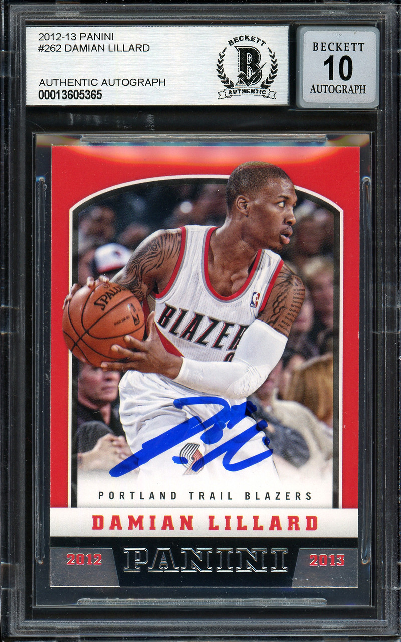 SSP Auto 2013 Leaf Damian Lillard デイミアン・リラード 直筆 サイン バスケ ユニフォーム Panini NBA ブレイザーズ Blazers All-star