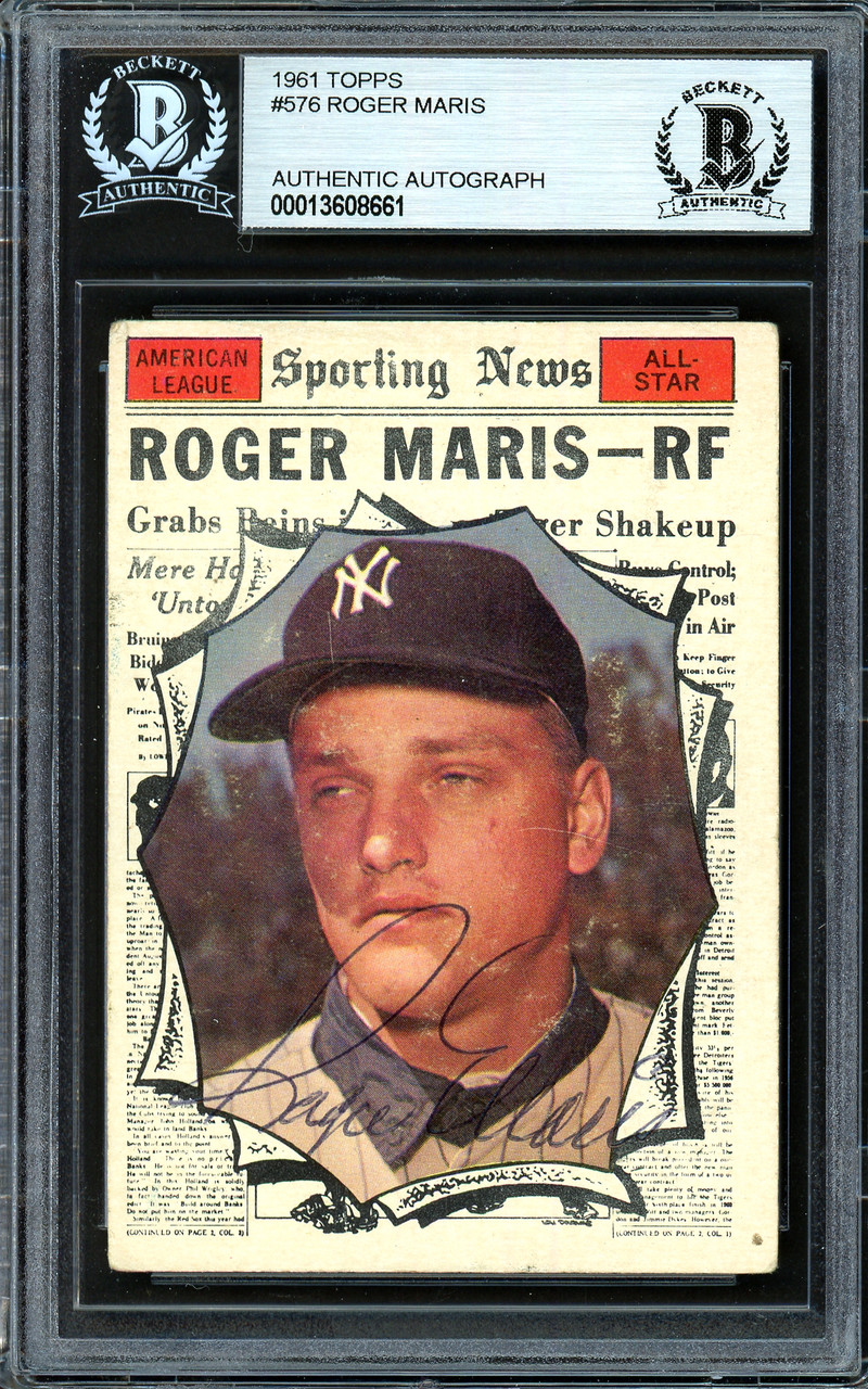 Lot Detail - Roger Maris Marble Etching with Signed Certificate to