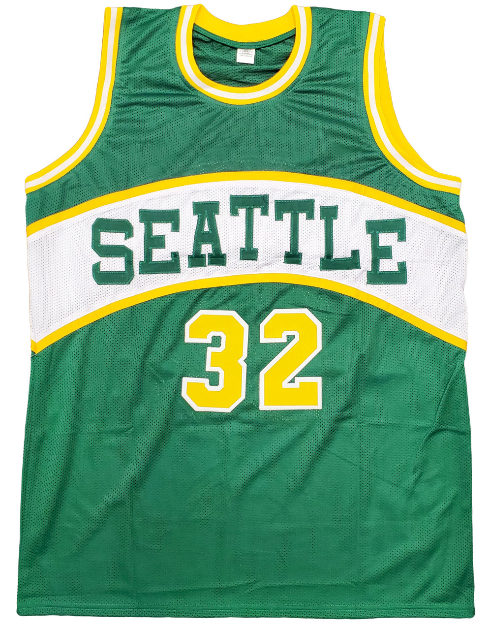 Seattle Supersonics Downtown Fred Brown Autographed Green Jersey MCS Holo  Stock #200289