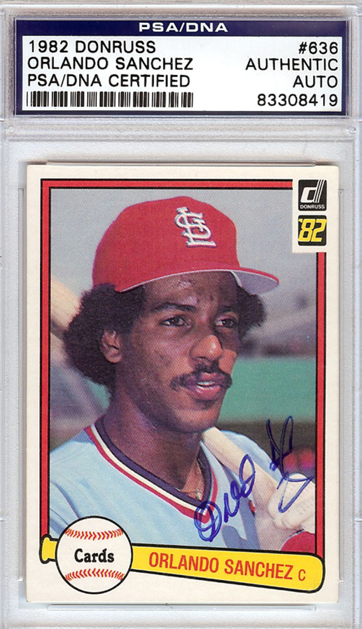 Orlando Sanchez Autographed 1982 Topps Card #604 St. Louis Cardinals SKU  #166774 - Mill Creek Sports