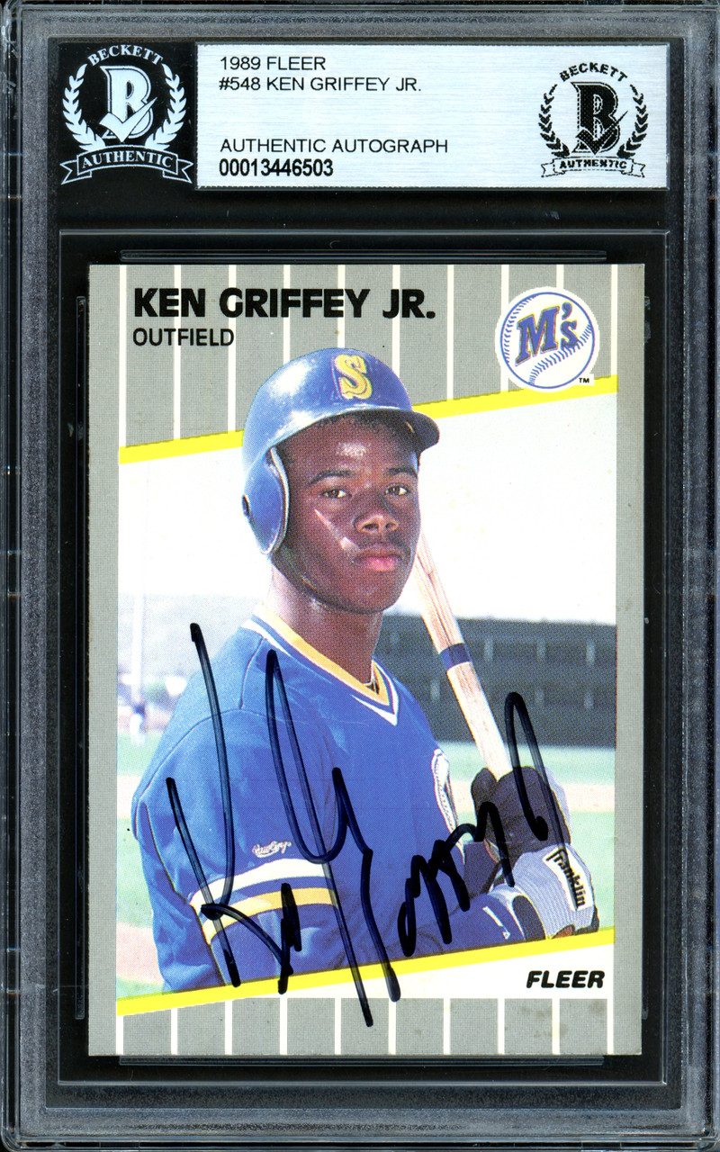 Ken Griffey Jr. & Sr. Autographed 1989 Bowman Rookie Ca