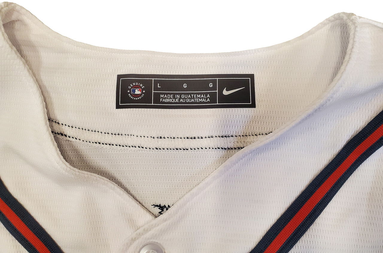 Braves Freddie Freeman Signed White Nike Jersey w/ 2021 World Series Patch  JSA