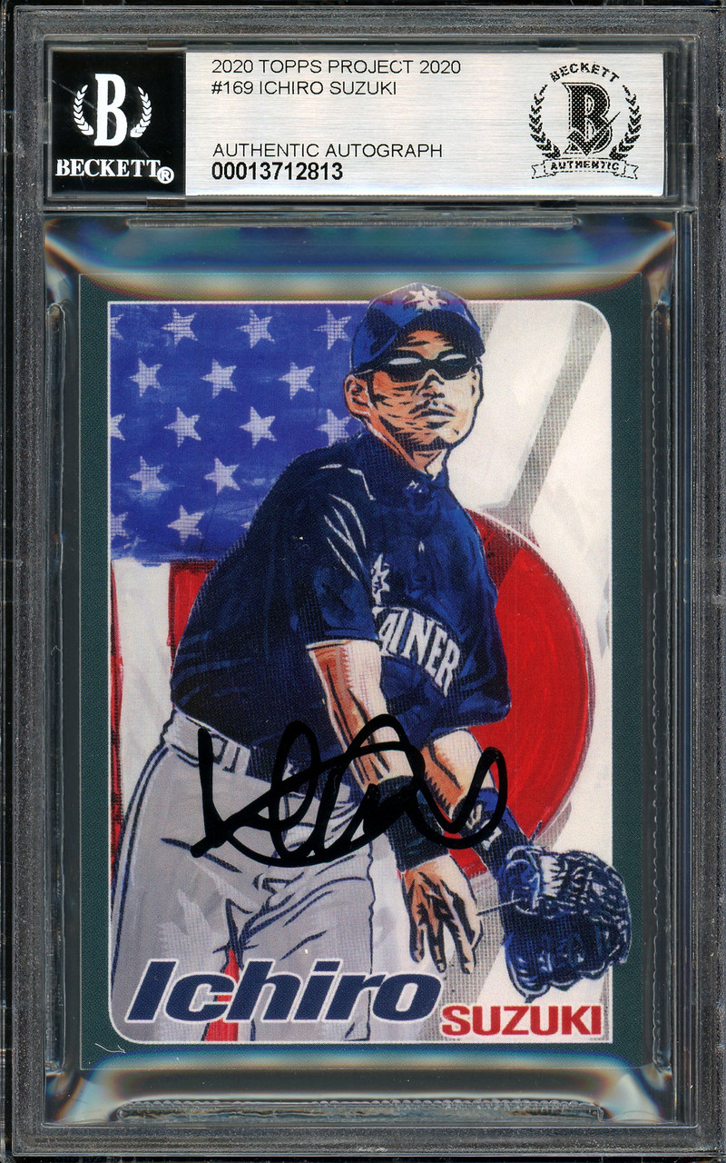 Ichiro Suzuki Autographed Signed Topps Project 2020 Blake Jamieson Card  #169 Seattle Mariners Gold #/10 Beckett Beckett