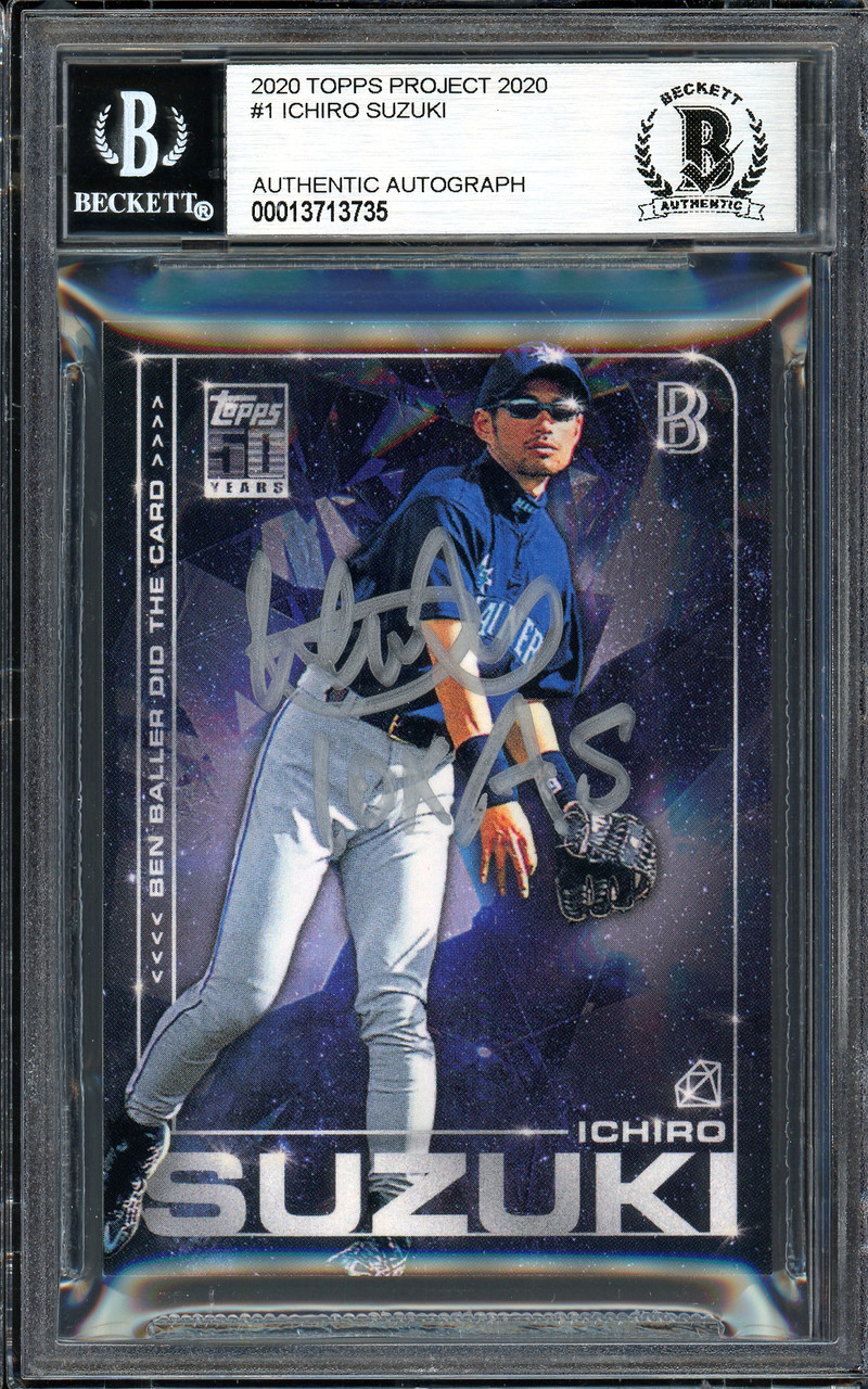 Ichiro Suzuki Autographed Topps Project 2020 Ben Baller Card #1 Seattle  Mariners 