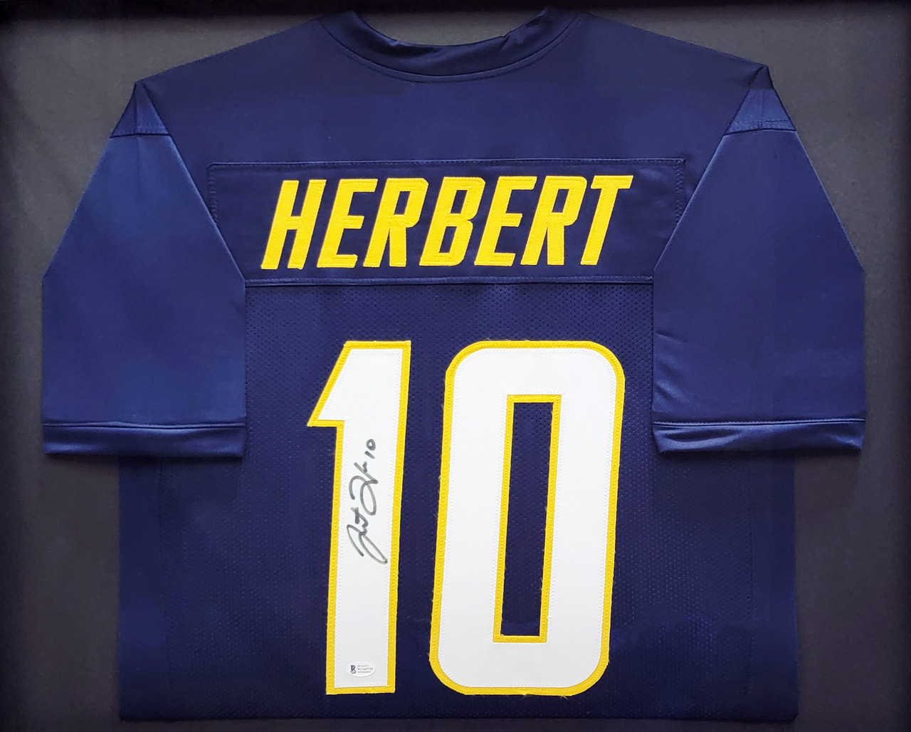 Justin Herbert Loas Angeles Chargers Jersey Impact Frame