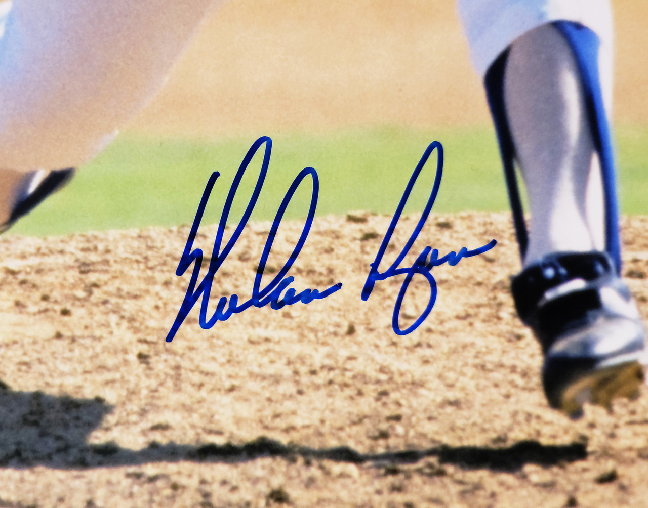 Nolan Ryan Autographed 16x20 Photo Texas Rangers Beckett BAS Stock #201263  - Mill Creek Sports