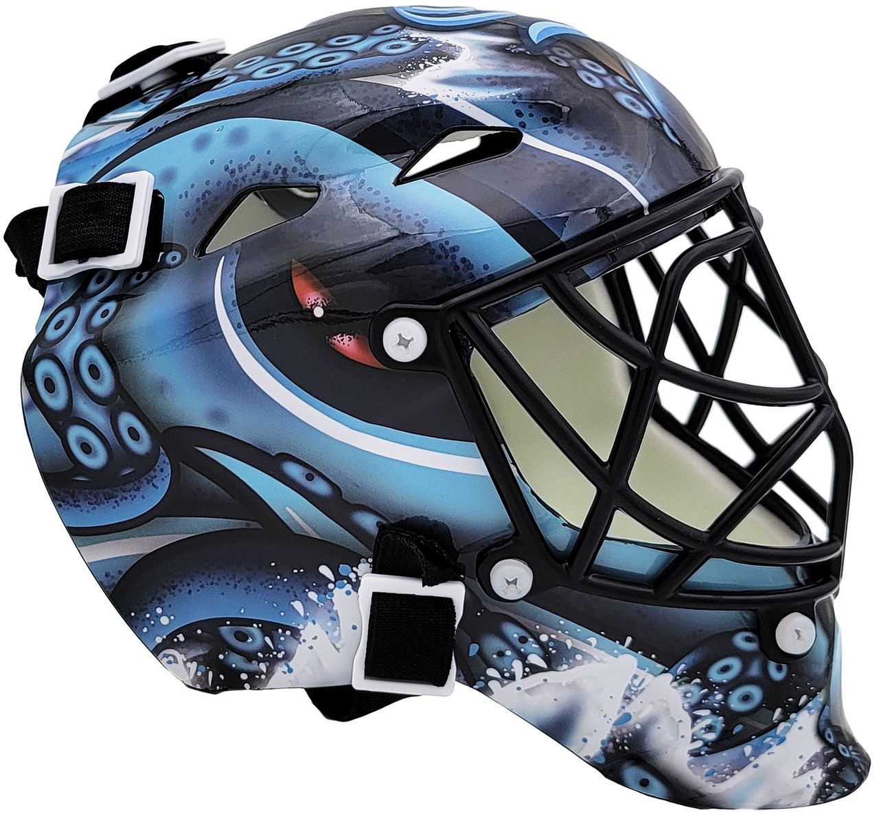 Chris Driedger Autographed Seattle Kraken Blue Mini Goalie Mask Fanatics  Holo Stock #200292