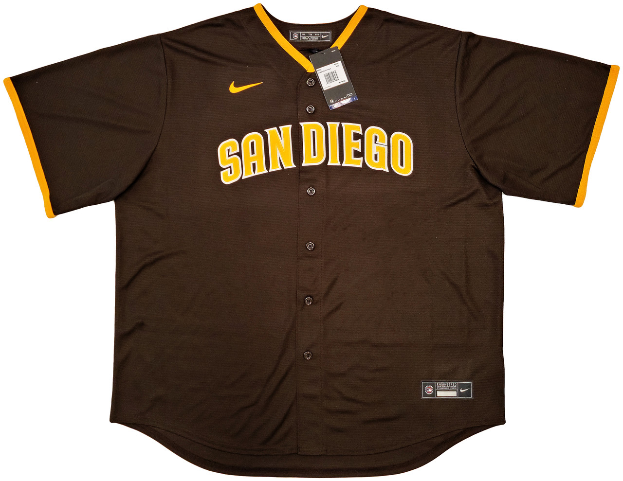 San Diego Padres Fernando Tatis Jr. Autographed Brown Nike Jersey Size XXL 23 Beckett BAS