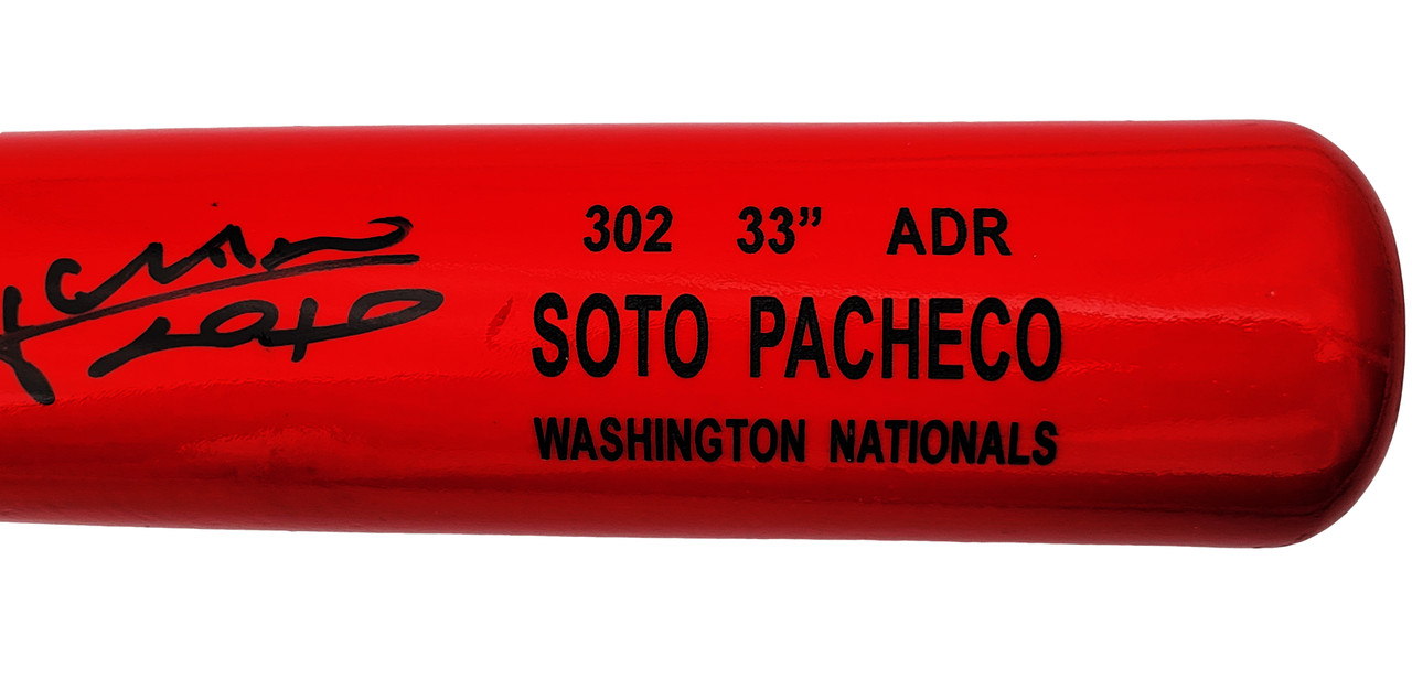 Juan Soto Autographed Red Rawlings Game Model Bat Washington Nationals  Beckett BAS QR Stock #196958 - Mill Creek Sports