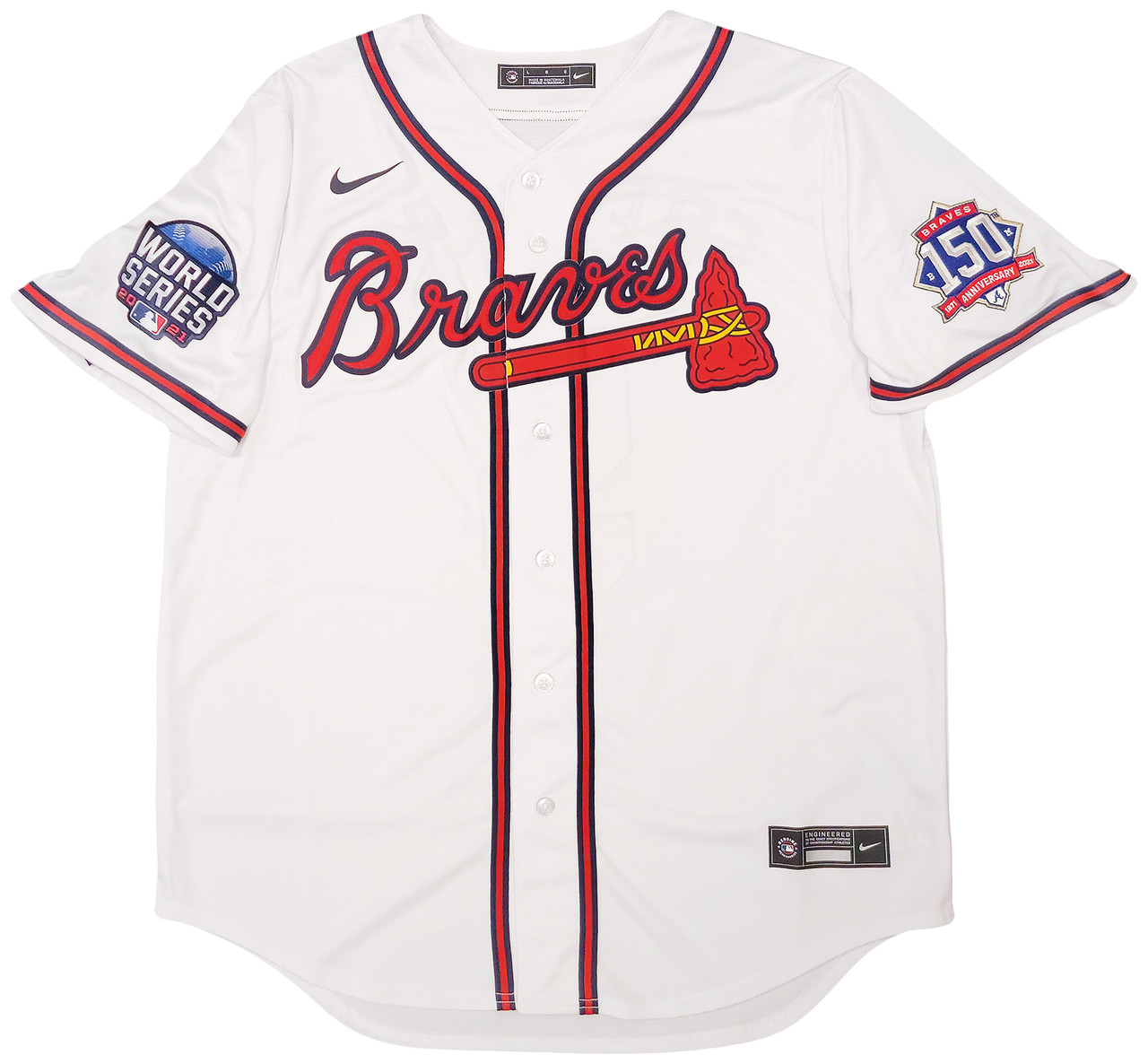 Freddie Freeman White Atlanta Braves Autographed Nike Authentic 2021 World  Series Patch Jersey