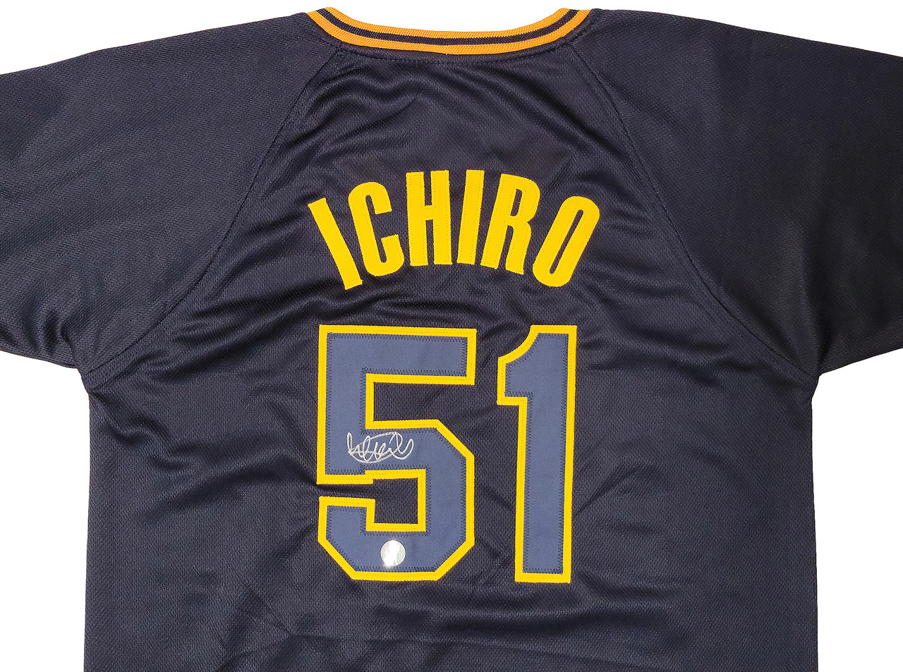 Mil Orix Blue Wave Ichiro Suzuki Autographed Navy Jersey Is Holo Stock #202072