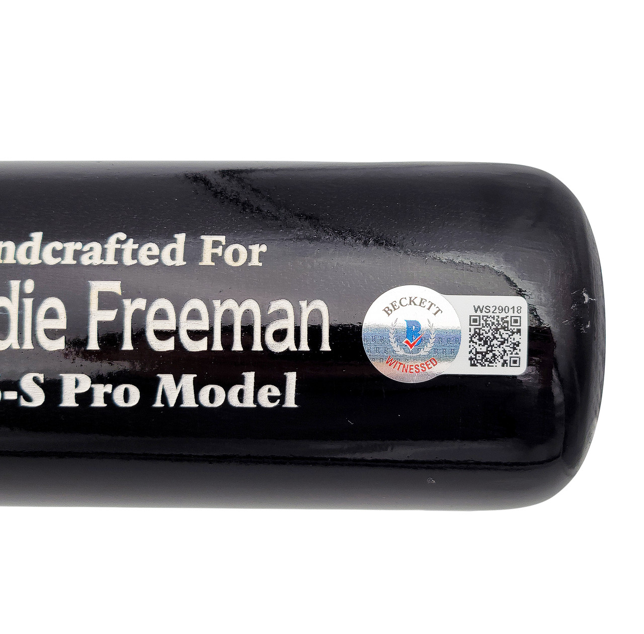 Freddie Freeman Autographed Red & Blue Marucci Game Model Bat Atlanta Braves  21 WS Champs Beckett BAS QR Stock #209155 - Mill Creek Sports