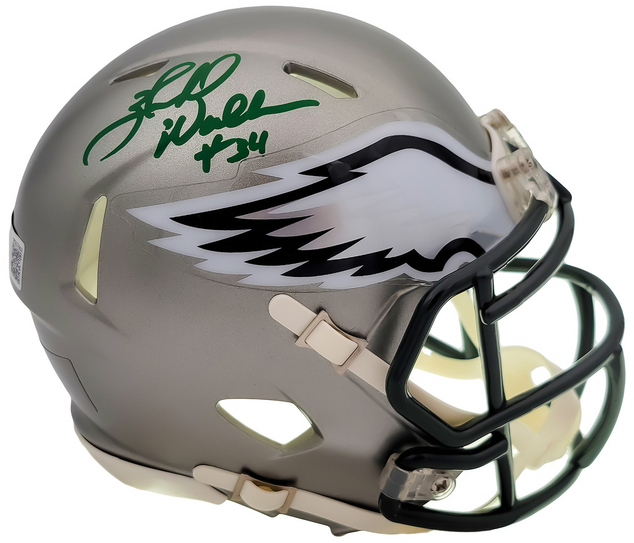 Herschel Walker Autographed Philadelphia Eagles Flash Silver Speed Mini  Helmet Beckett BAS QR Stock #202147 - Mill Creek Sports