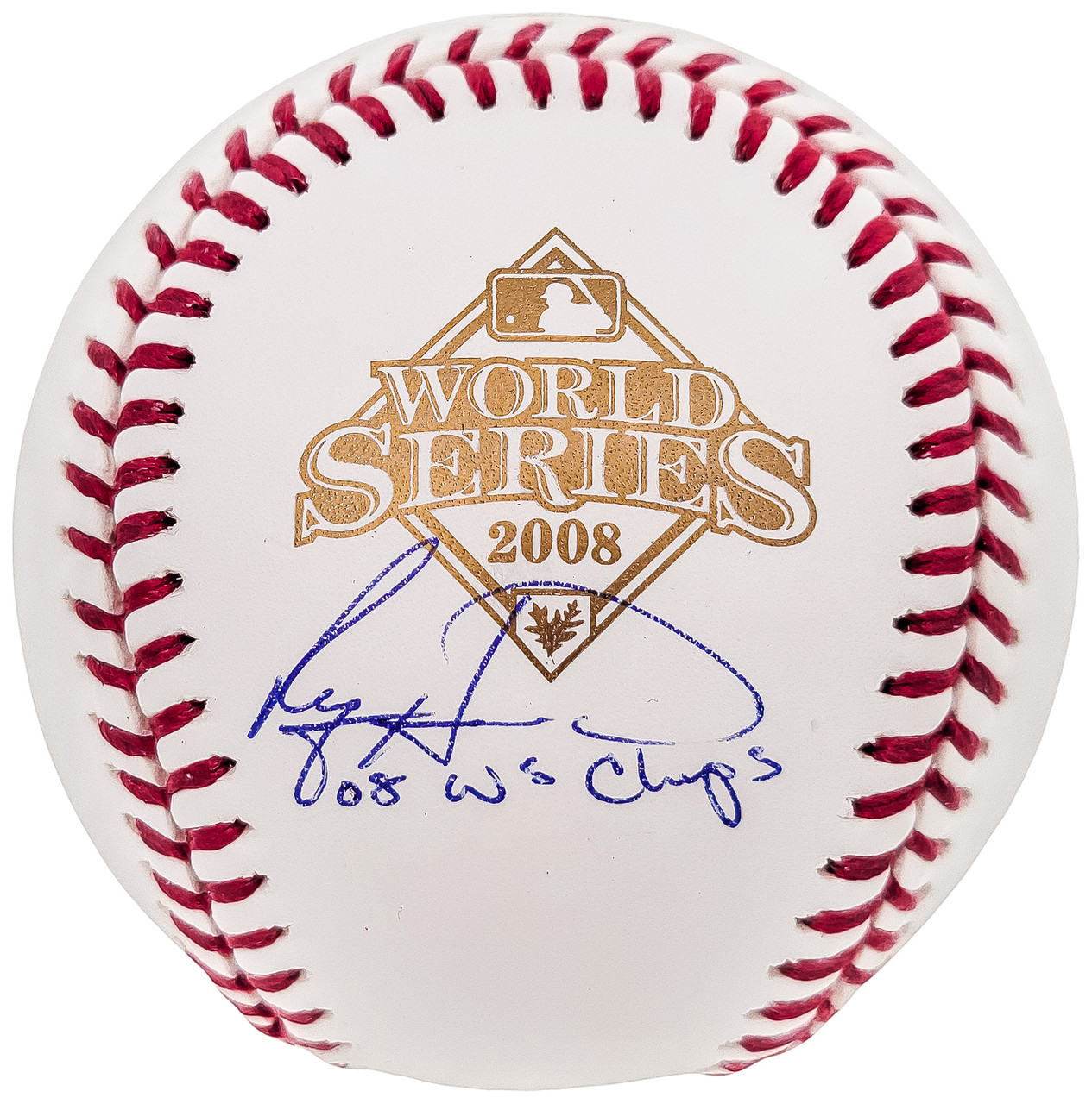 Ryan Howard Autographed World Series 2008 Baseball Philadelphia