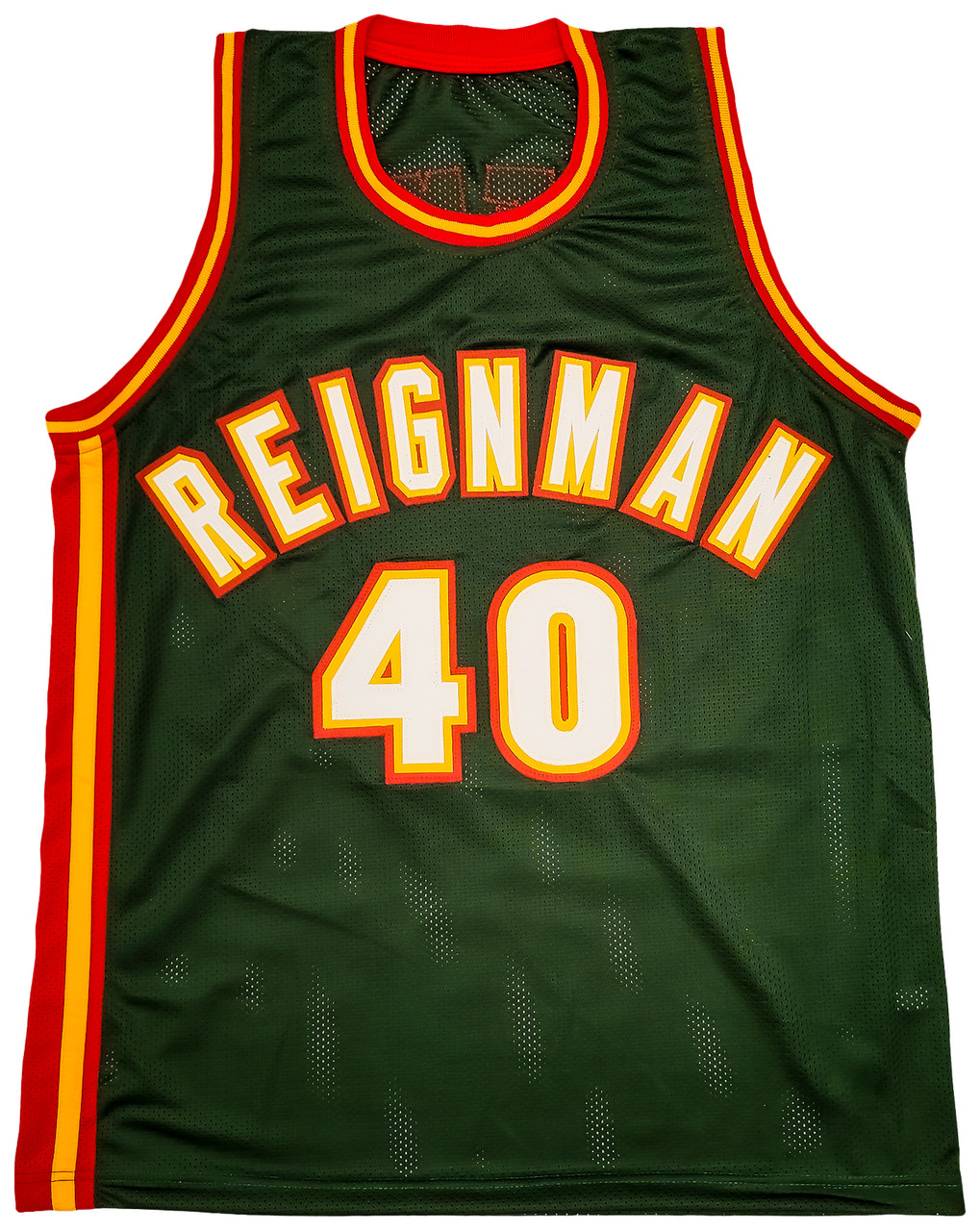  SuperSonics Shawn Kemp Autographed Green Jersey JSA