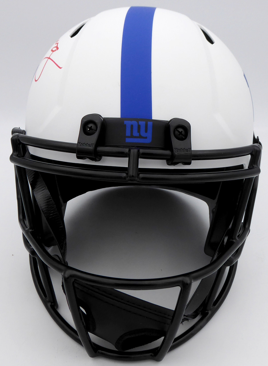 Eli Manning Autographed New York Giants Color Rush Replica Helmet w/  Inscription