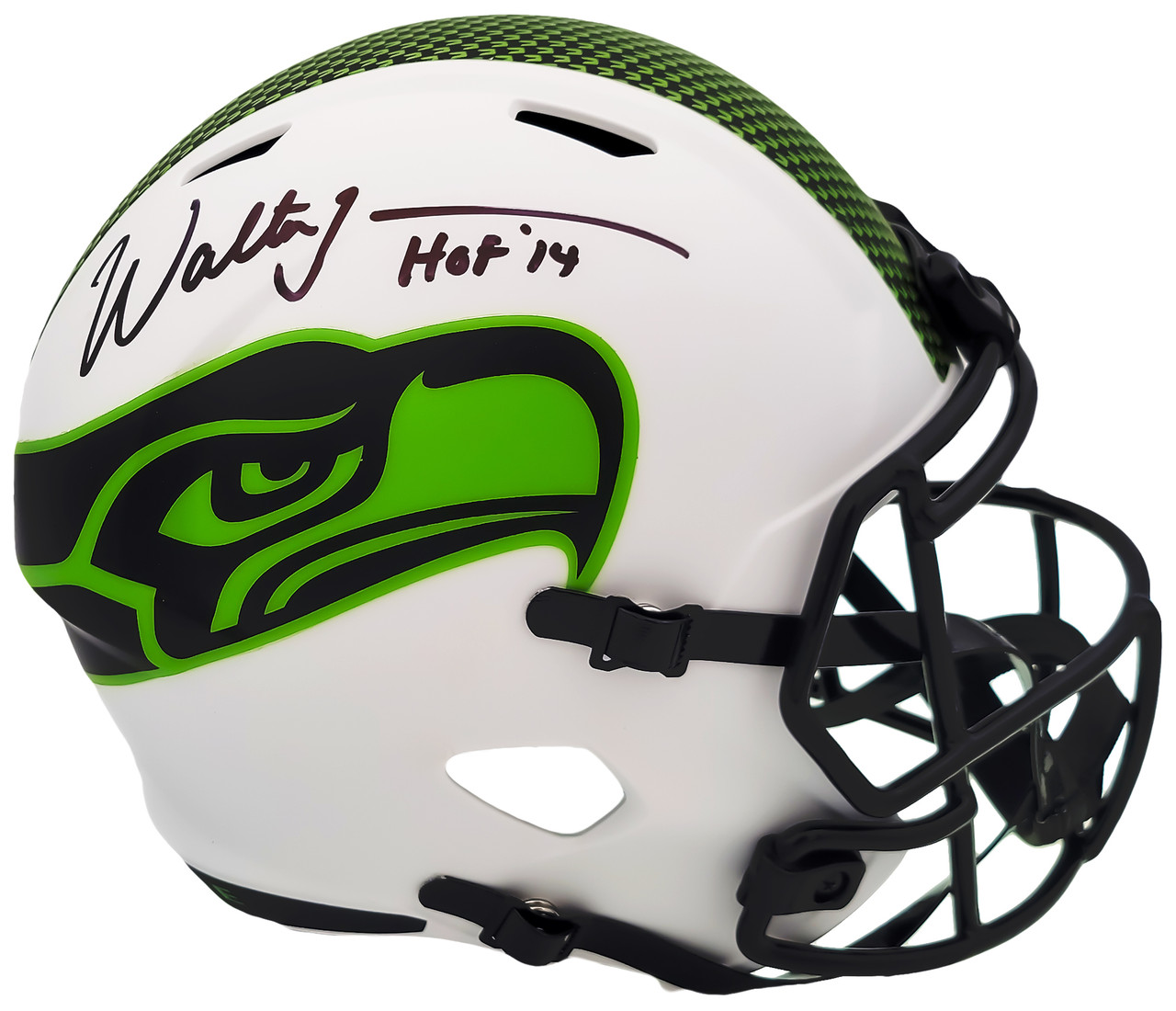 Walter Jones Autographed Seattle Seahawks Lunar Eclipse White Full Size  Replica Speed Helmet HOF 14 MCS Holo Stock #203080 - Mill Creek Sports