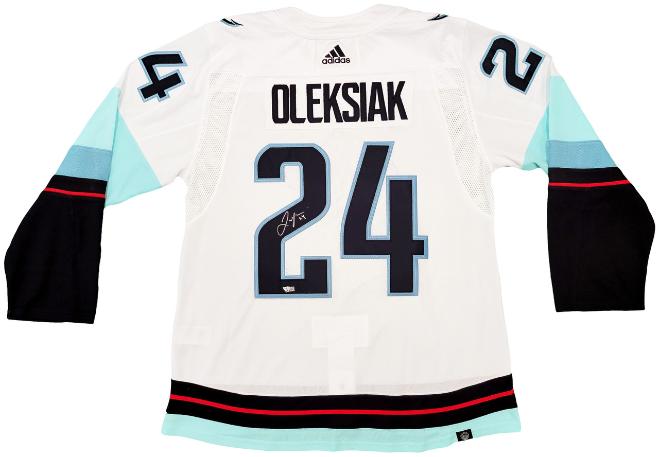 Jamie Oleksiak White Seattle Kraken Autographed adidas Authentic Jersey  with Inaugural Season Jersey Patch