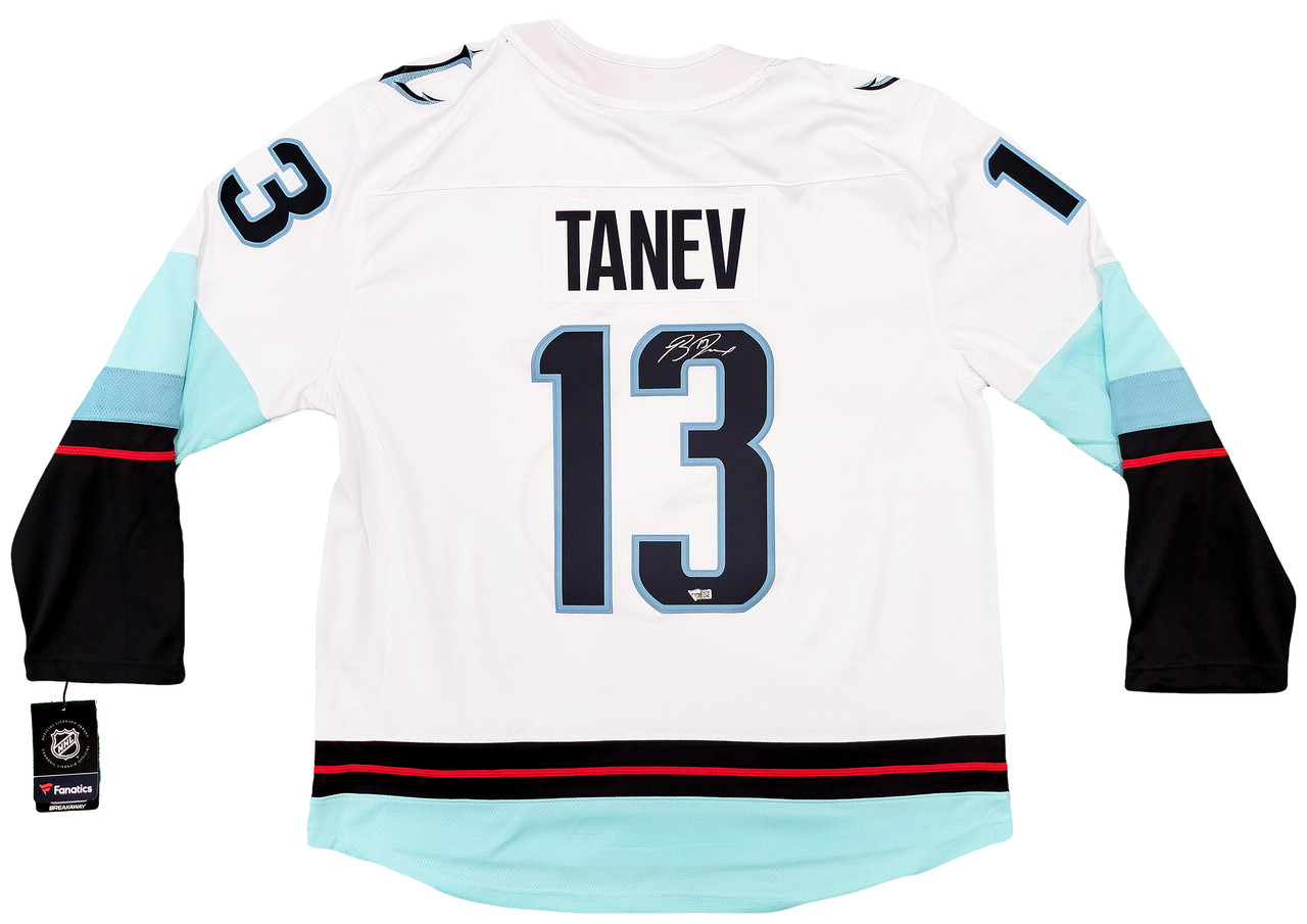 Brandon Tanev White Seattle Kraken Autographed Fanatics Breakaway Jersey with Inaugural Season Patch