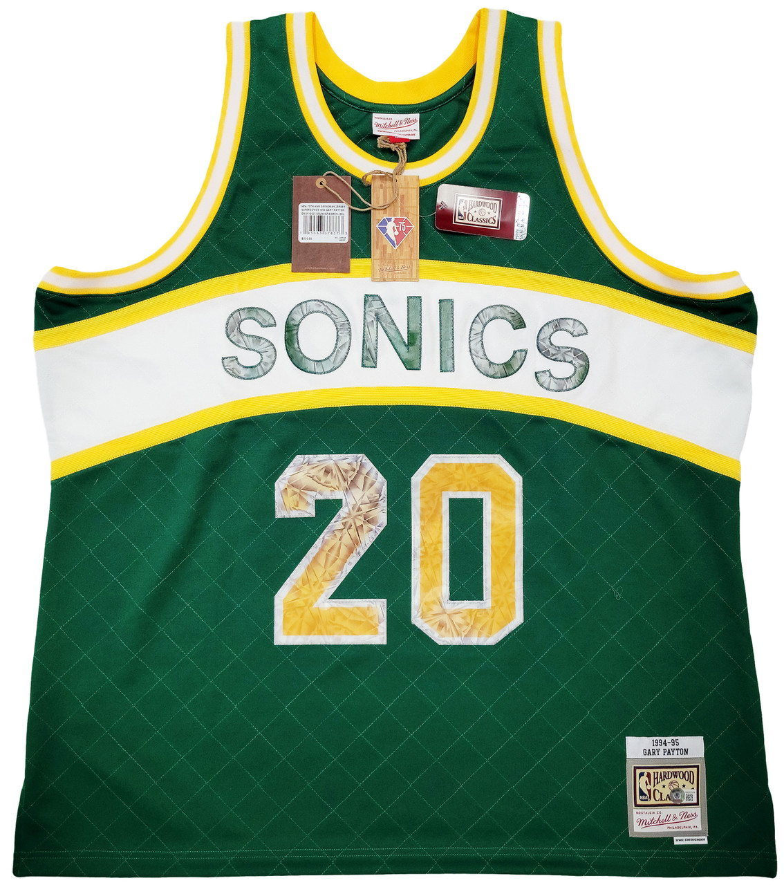 Seattle Supersonics Gary Payton Autographed Green Authentic