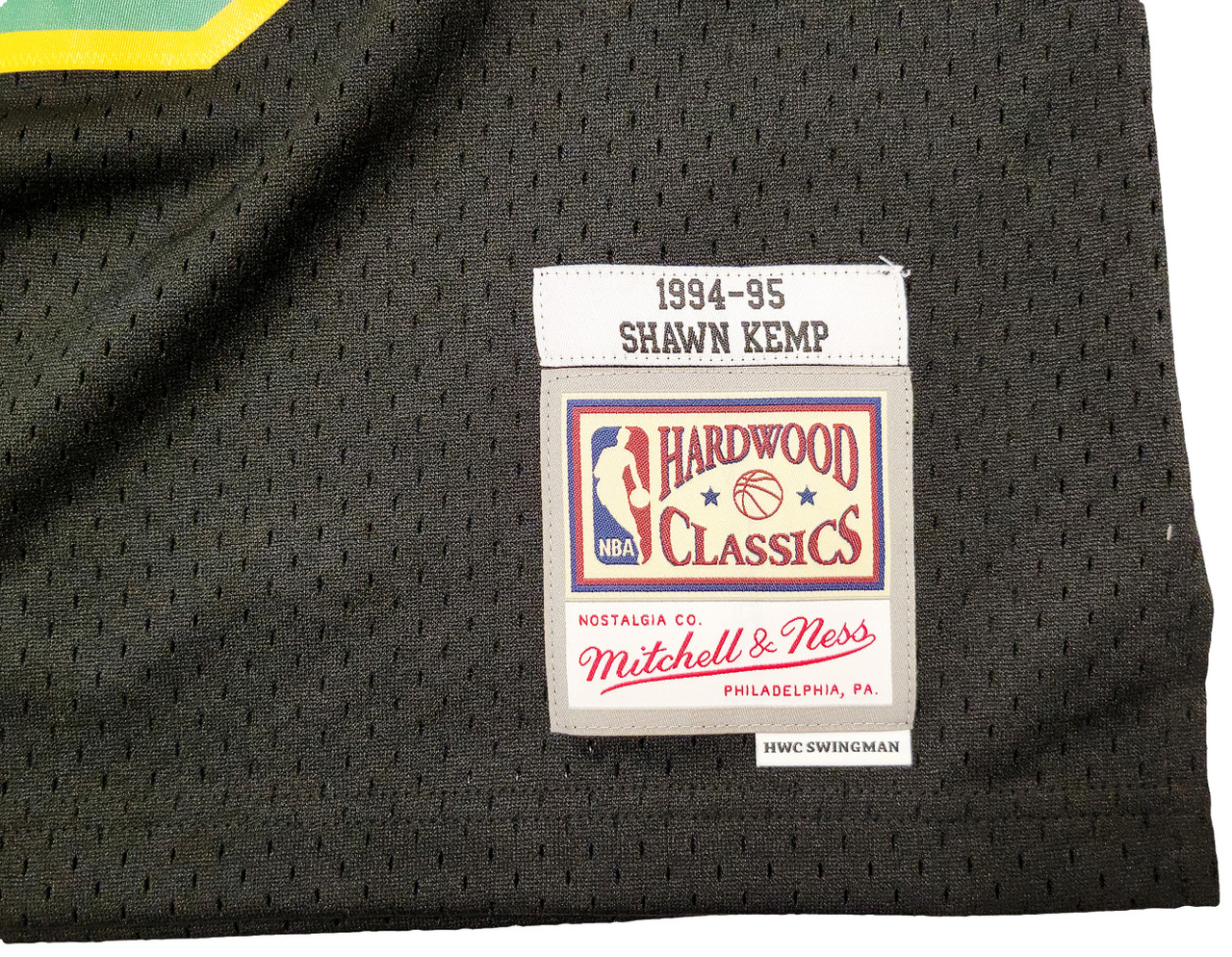 Men's Seattle SuperSonics Shawn Kemp Mitchell & Ness Black 1994-95 Hardwood  Classics Reload Swingman Jersey