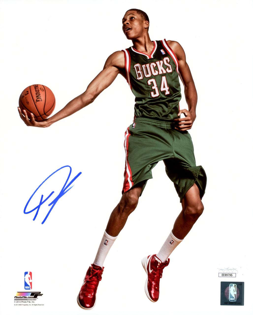 youth giannis antetokounmpo signed fanatics milwaukee bucks green jersey jsa