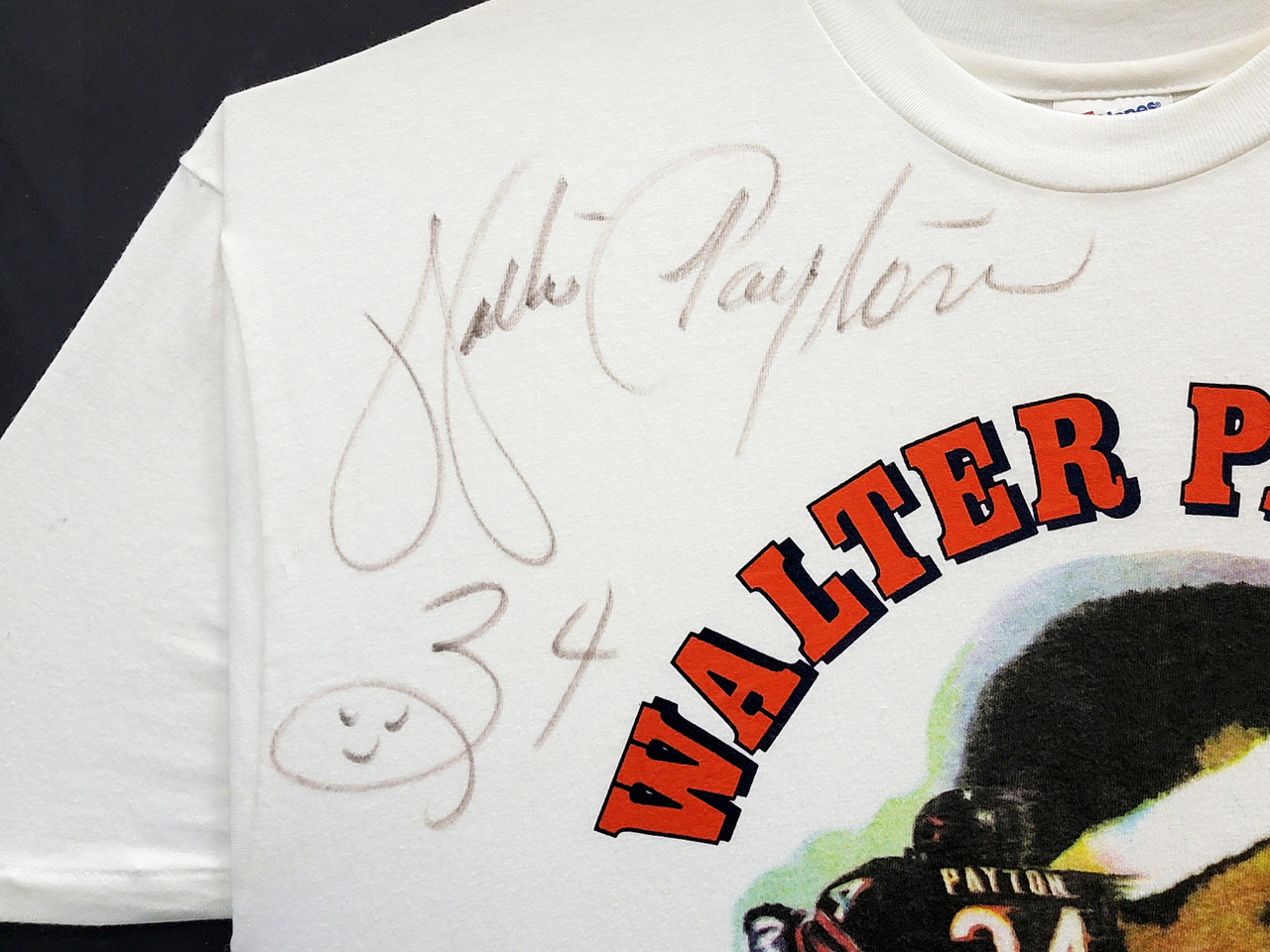 Walter Payton Autographed and Framed White Bears Jersey