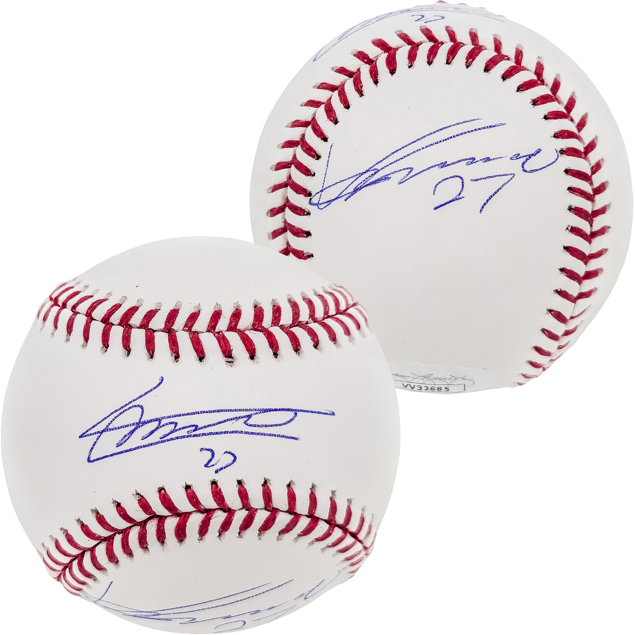 Vladimir Guerrero Jr. & Vladimir Guerrero Sr. Autographed Official MLB  Baseball JSA Stock #203456