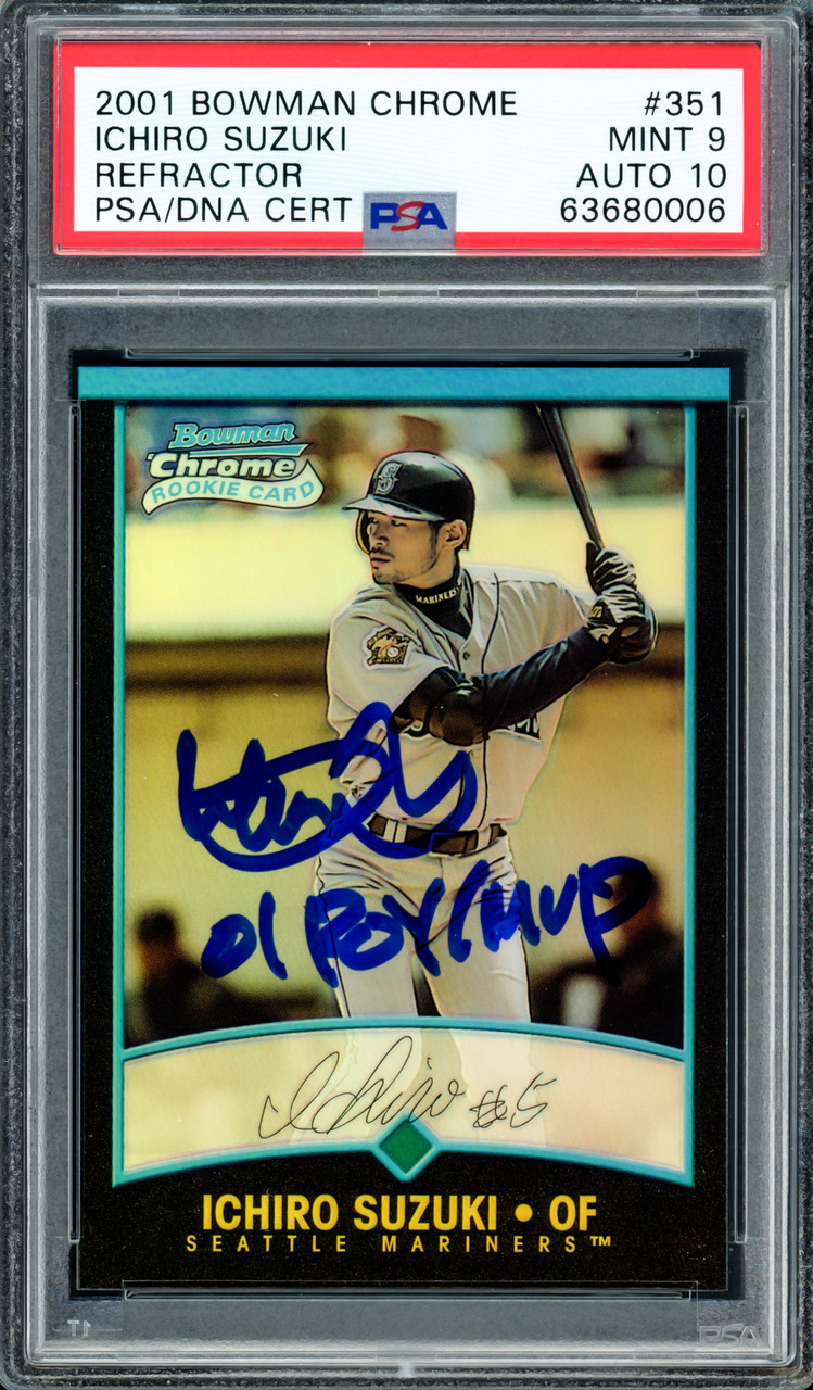 Ichiro Suzuki Autographed 2001 Bowman Chrome Refractor