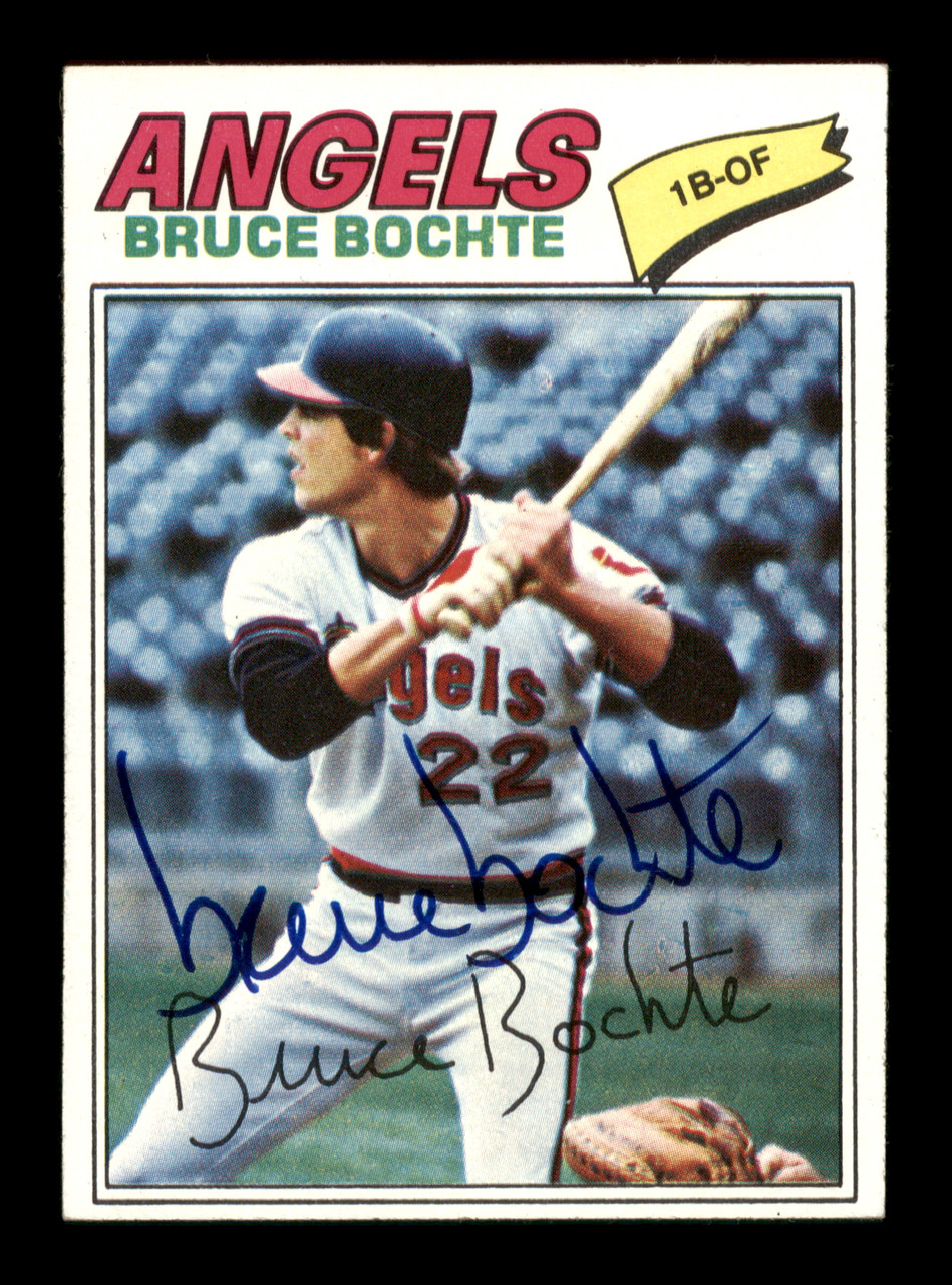 Bruce Bochte Autographed 1977 Topps Card #68 California Angels SKU #205005  - Mill Creek Sports