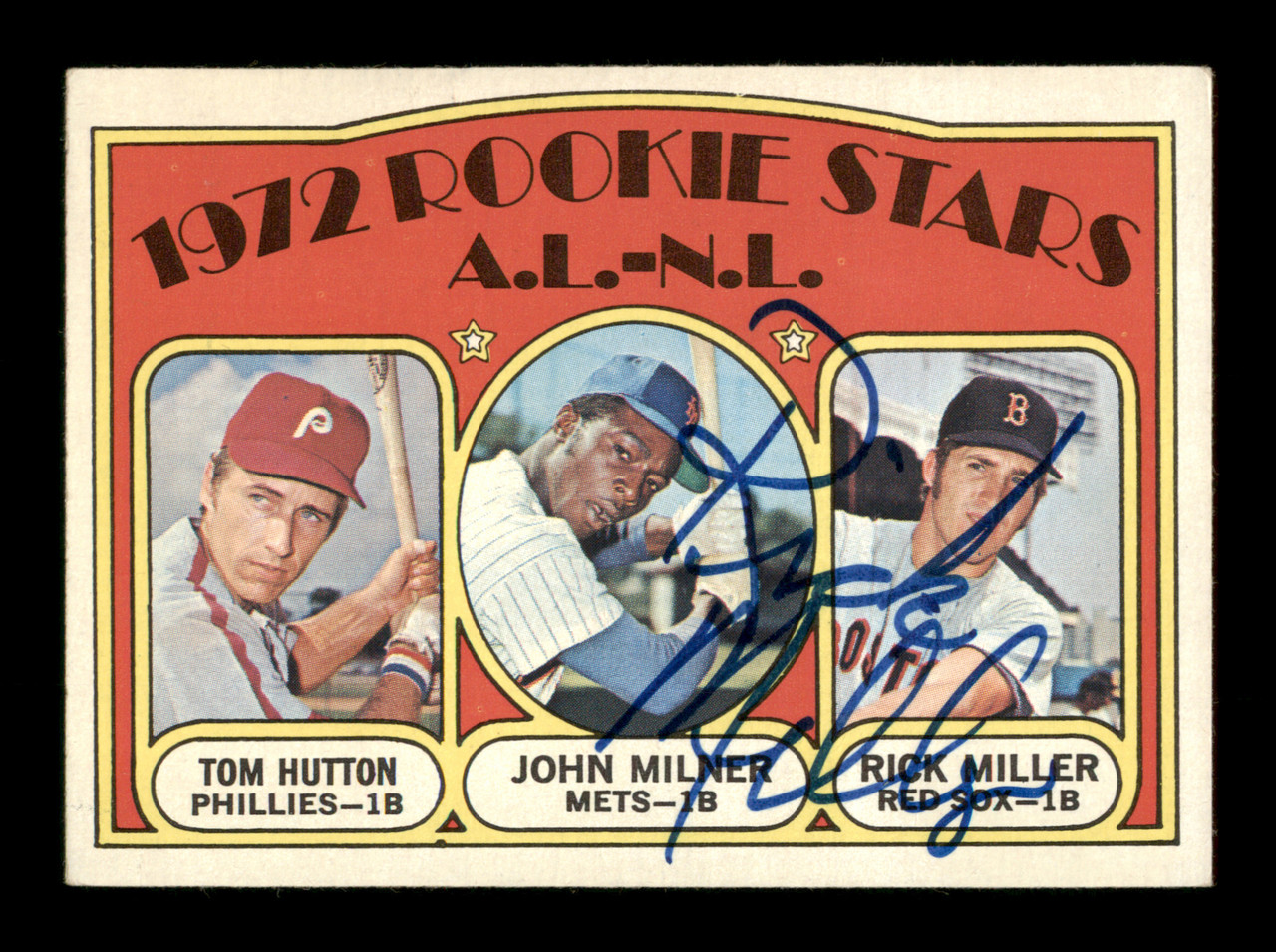 Rick Miller Autographed 1972 Topps Rookie Card #741 Boston Red Sox SKU  #204258 - Mill Creek Sports