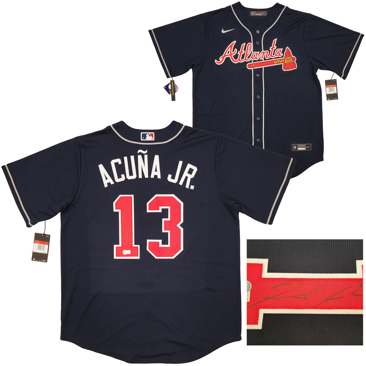 Ronald Acuna Jr Atlanta Braves Nike Cooperstown Collection Jersey Men's  Large