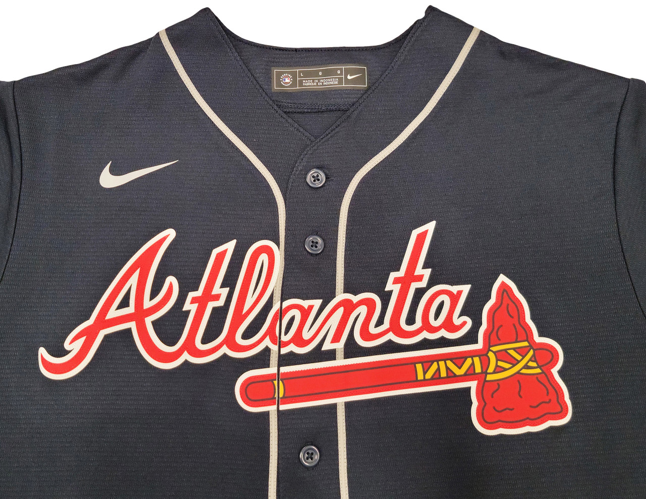 Atlanta Braves Ronald Acuna Jr. Autographed Blue Nike Jersey Size L JSA  Stock #205683 - Mill Creek Sports