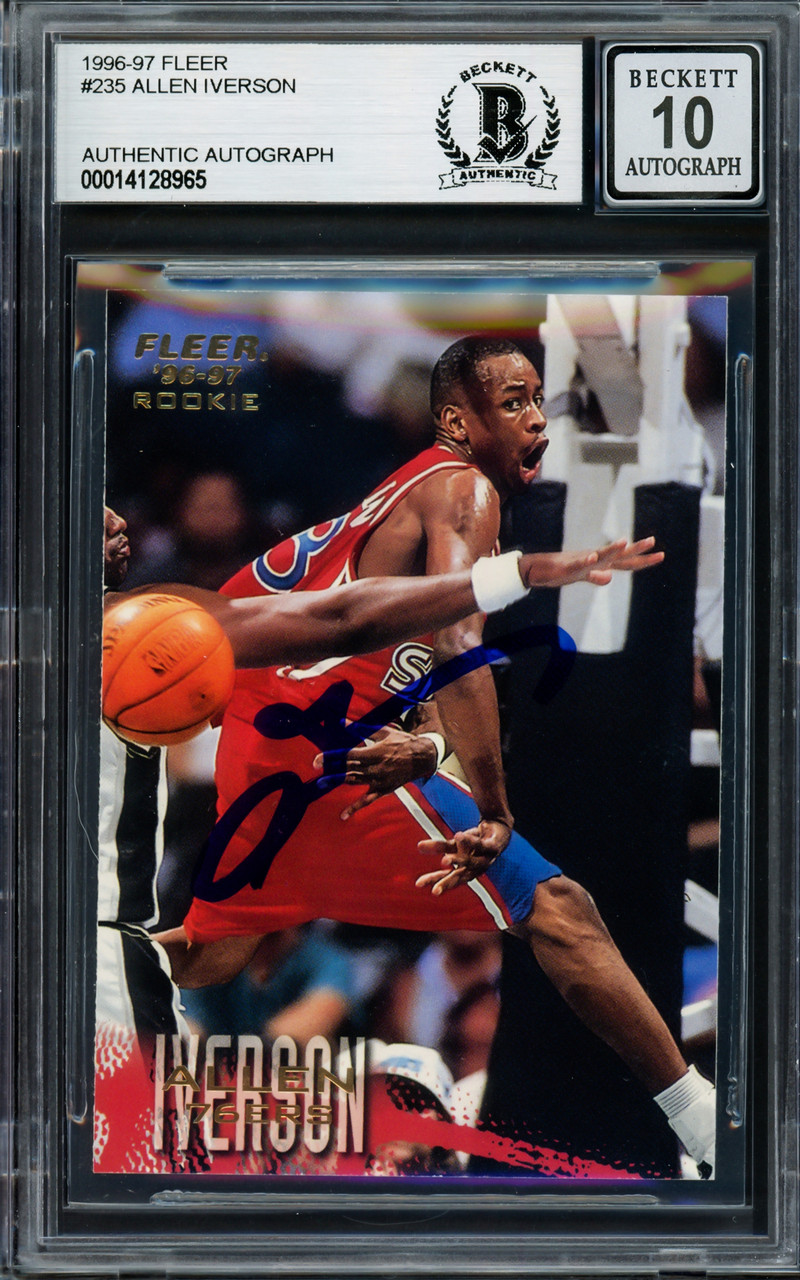 その他 2000 Fleer Allen Iverson Autographics 2000-01 Fleer Autographics ALLEN IVERSON Auto Signature Card