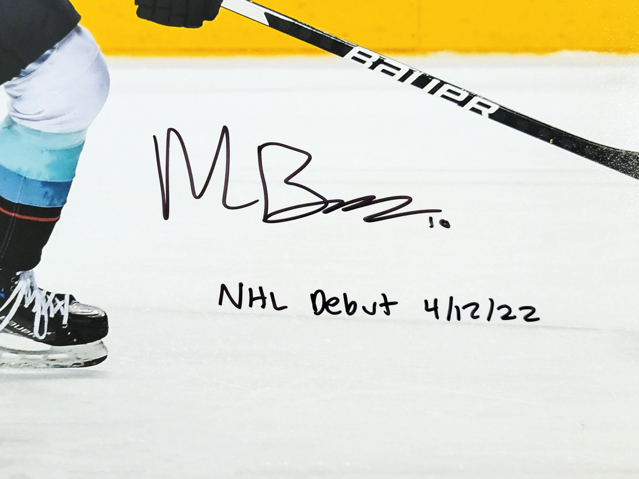 Matty Beniers Autographed Official Seattle Kraken Logo Hockey Puck w/ –  Meltzer Sports