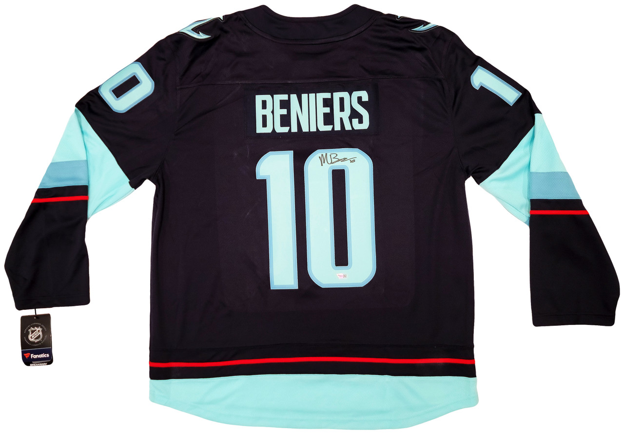 Seattle Kraken Matty Beniers Autographed White Adidas Authentic Jersey Size  54 With Inaugural Patch NHL Debut Fanatics Holo Stock #206011 - Mill  Creek Sports