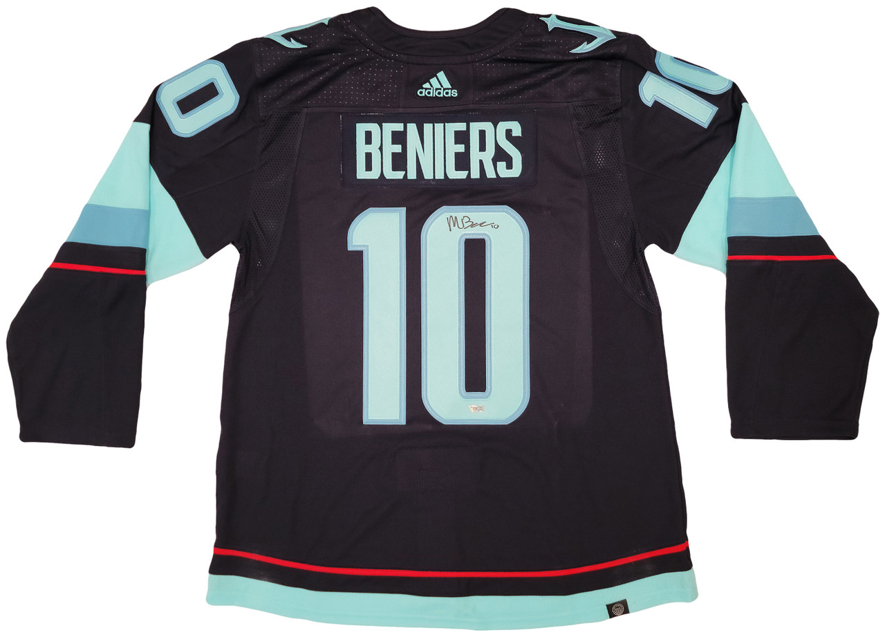 Matty Beniers #10 Seattle Kraken Player Jersey, Hockey Navy Blue Stitched  Jersey
