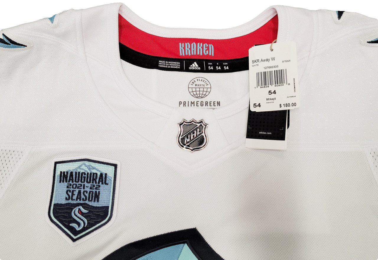 2020-21 Inaugural Season Seattle Kraken USA 50 White Jersey Adidas