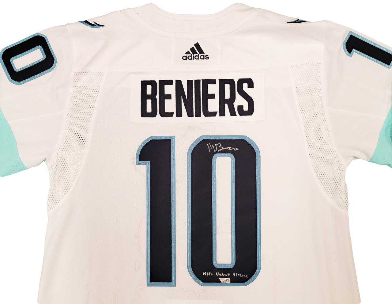#10 Beniers - Seattle Kraken Authentic Adidas Home Player Jersey - 54