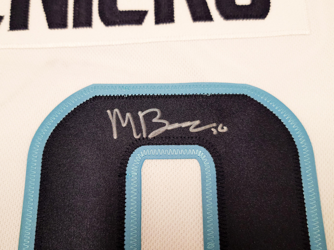 Seattle Kraken Matty Beniers Autographed White Adidas Authentic