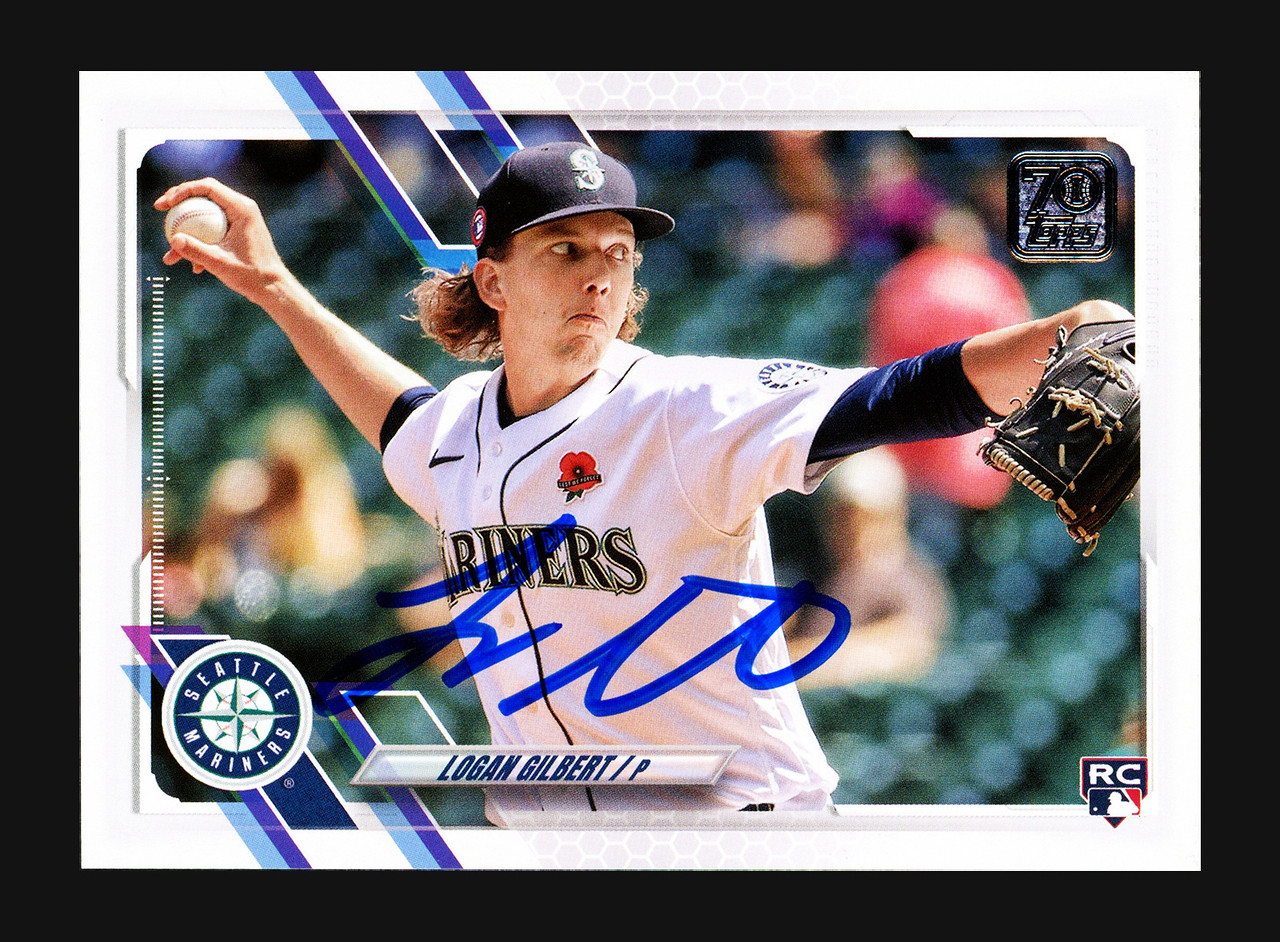 Logan Gilbert Autographed 2021 Topps Update Rookie Card #US318 Seattle  Mariners Stock #206032
