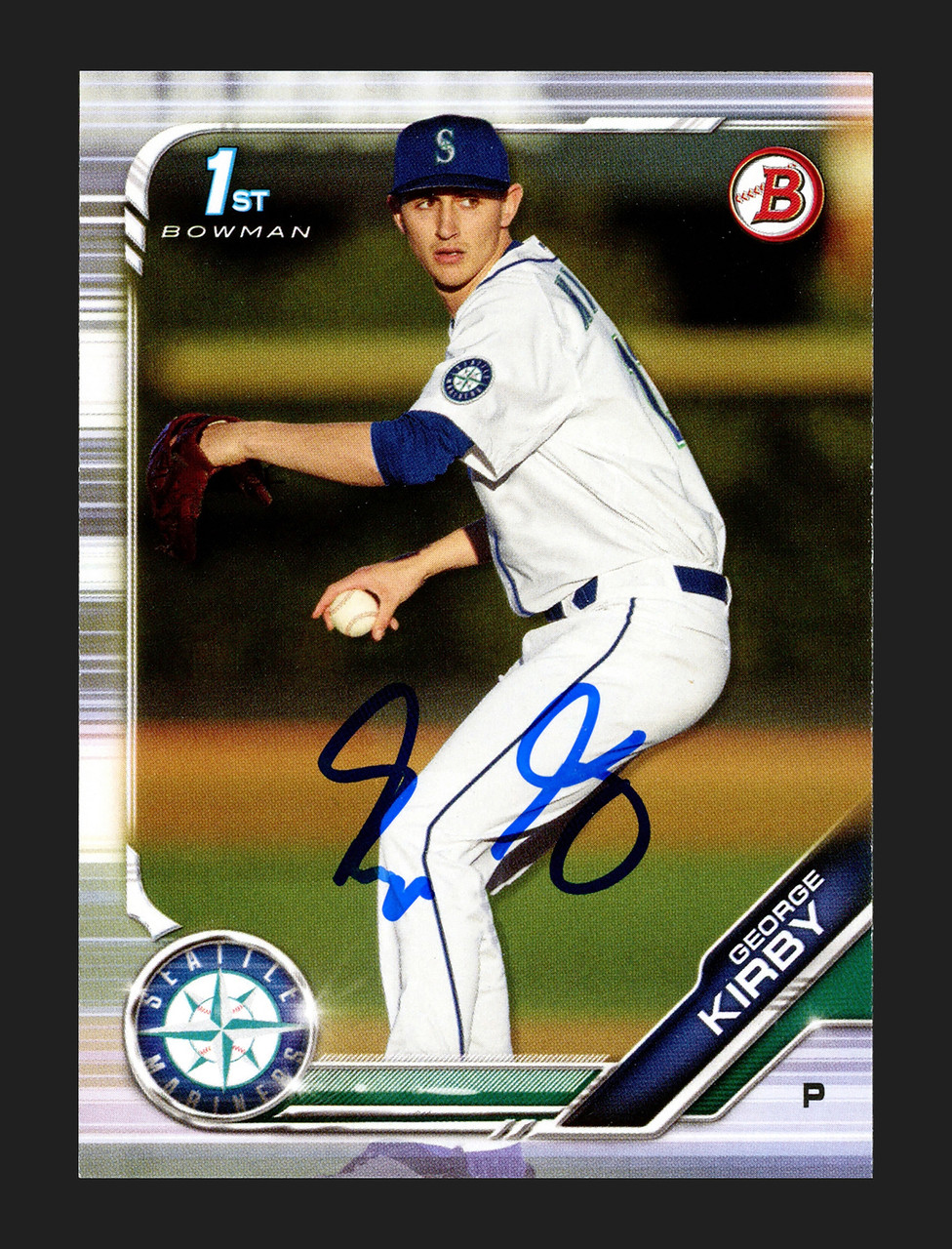 George Kirby Autographed 2019 1st Bowman Draft Rookie Card #BD-115 Seattle  Mariners Stock #206035 - Mill Creek Sports