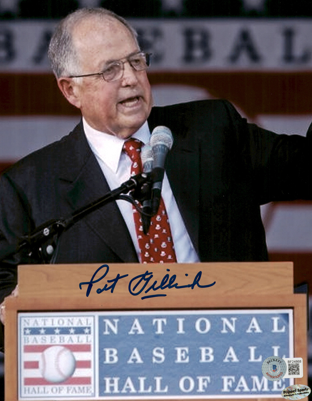 Pat Gillick Signed & Inscribed 8×10 Photo – Philadelphia Phillies